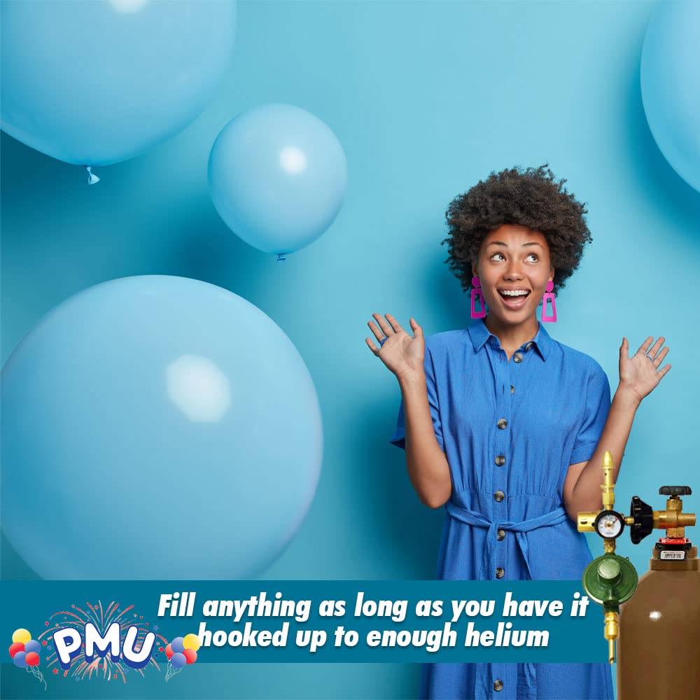 PMU Helium Saver Balloon Inflator - Automatic Shut-Off Dual Foil & Latex Balloon Filler with Air Flow Regulator & Pressure Gauge - Gas Saver for Mylar/Foil Balloons (HR-1280-60/40) - Perfect for Birthday Parties, Weddings & Event Decorations