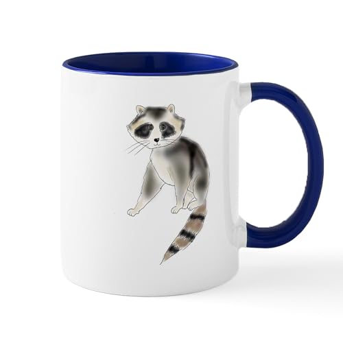 White/Navy Inside - Raccoon Mug