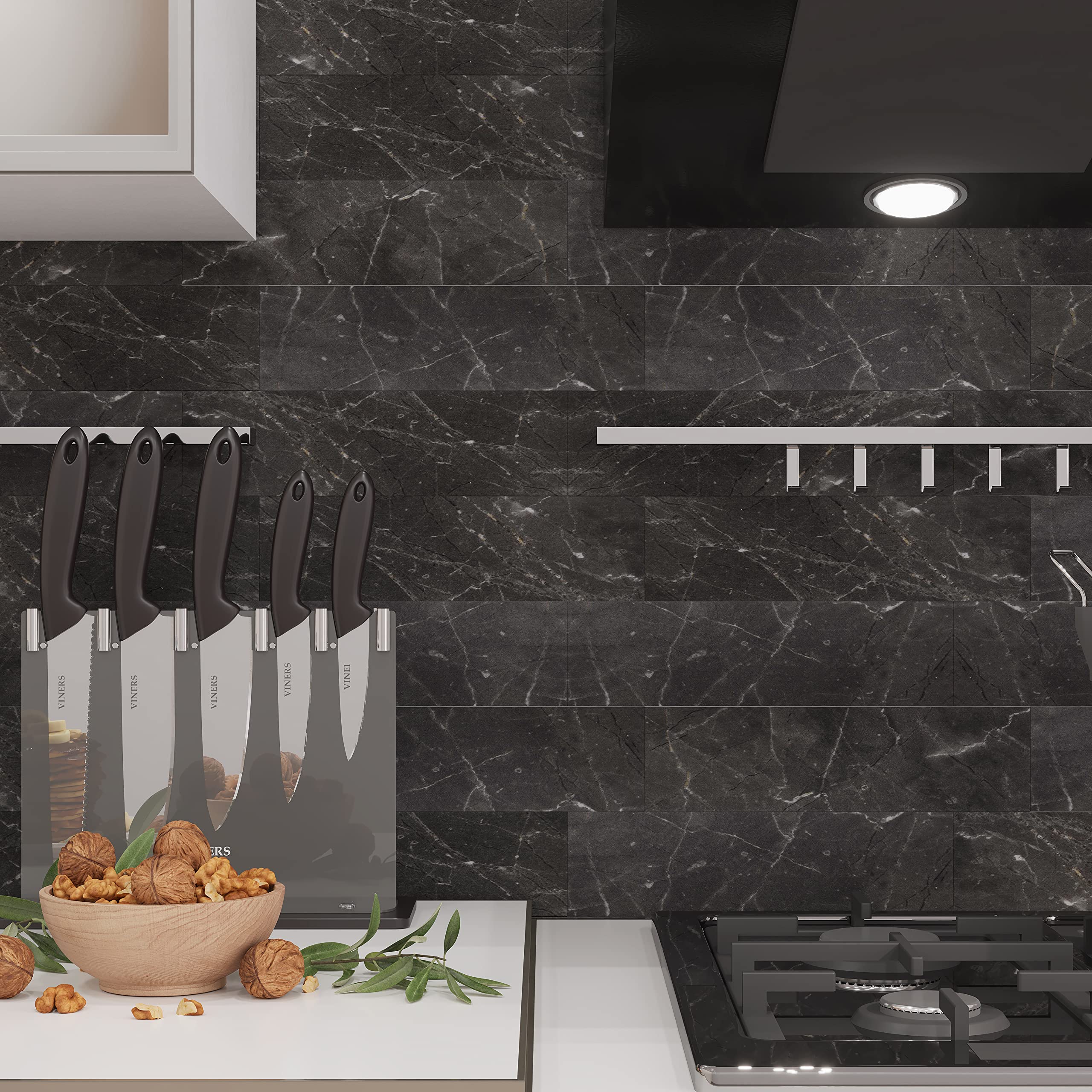 Avant Decor Stone Composite Subway Tile - Peel & Stick Backsplash for Kitchen & Bathroom