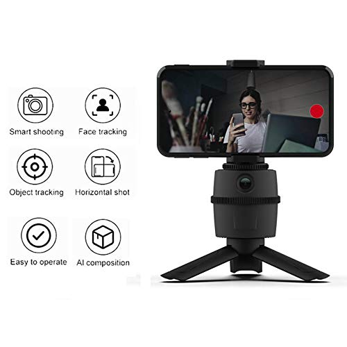 BoxWave Pyle PLHRDVD904 Stand and Mount - Adjustable PivotTrack Selfie Stand with Facial Tracking for Pyle PLHRDVD904 (Jet Black) - Perfect for Vlogging, Live Streaming, and Video Conferencing