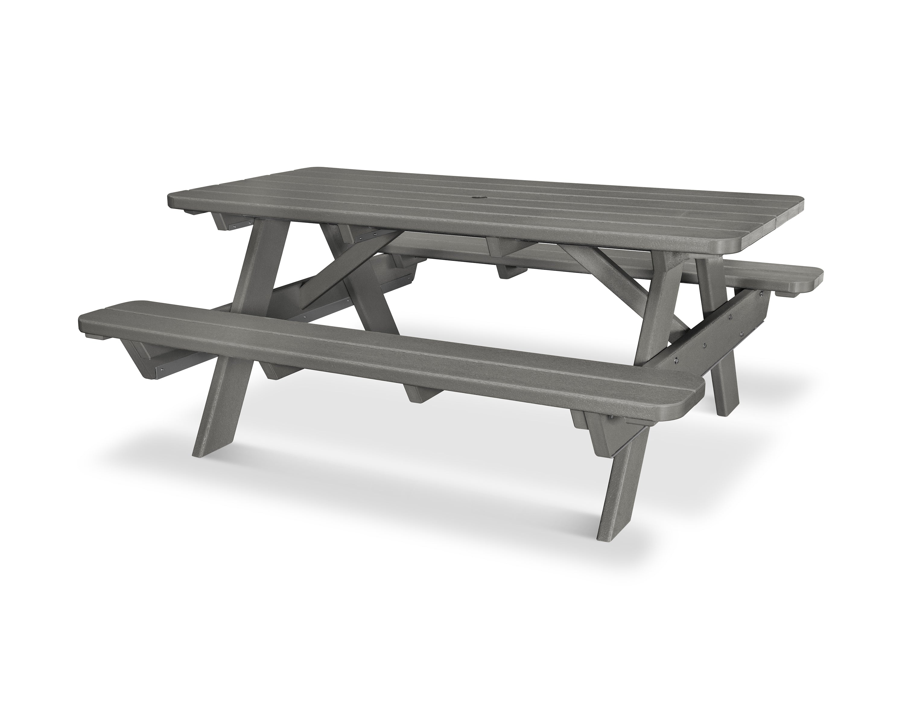 POLYWOOD Park 72 Outdoor Picnic Table - Durable All-Weather Dining Set for Patio, Backyard, and Park Gatherings