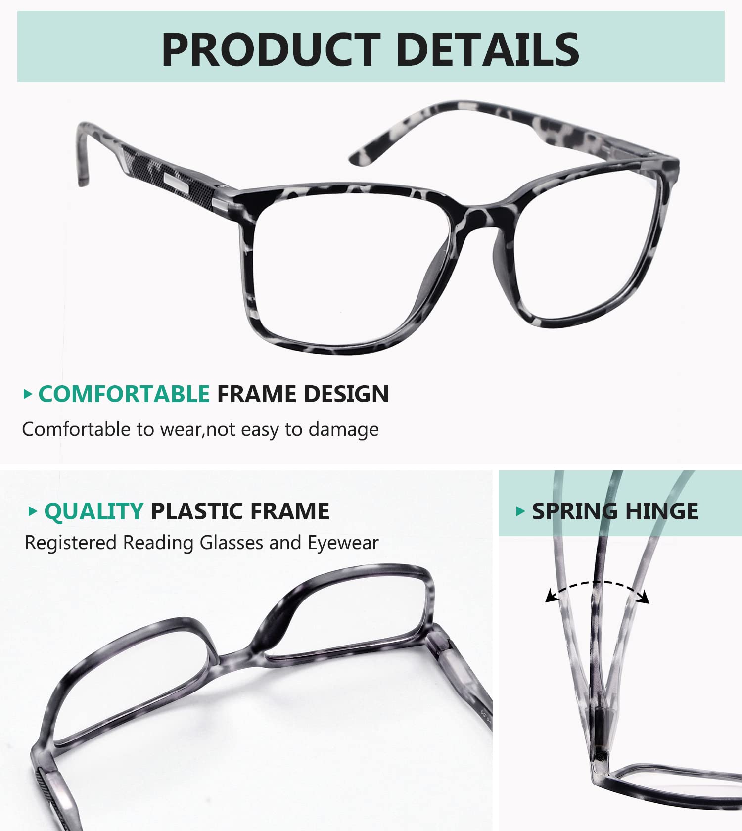 Eyekepper Photochromic Reading Glasses for Women & Men - Lightweight Transition Lenses (+2.50 Strength) - Tortoise Frame for Indoor/Outdoor Use - Perfect for Reading, Driving & Outdoor Activities