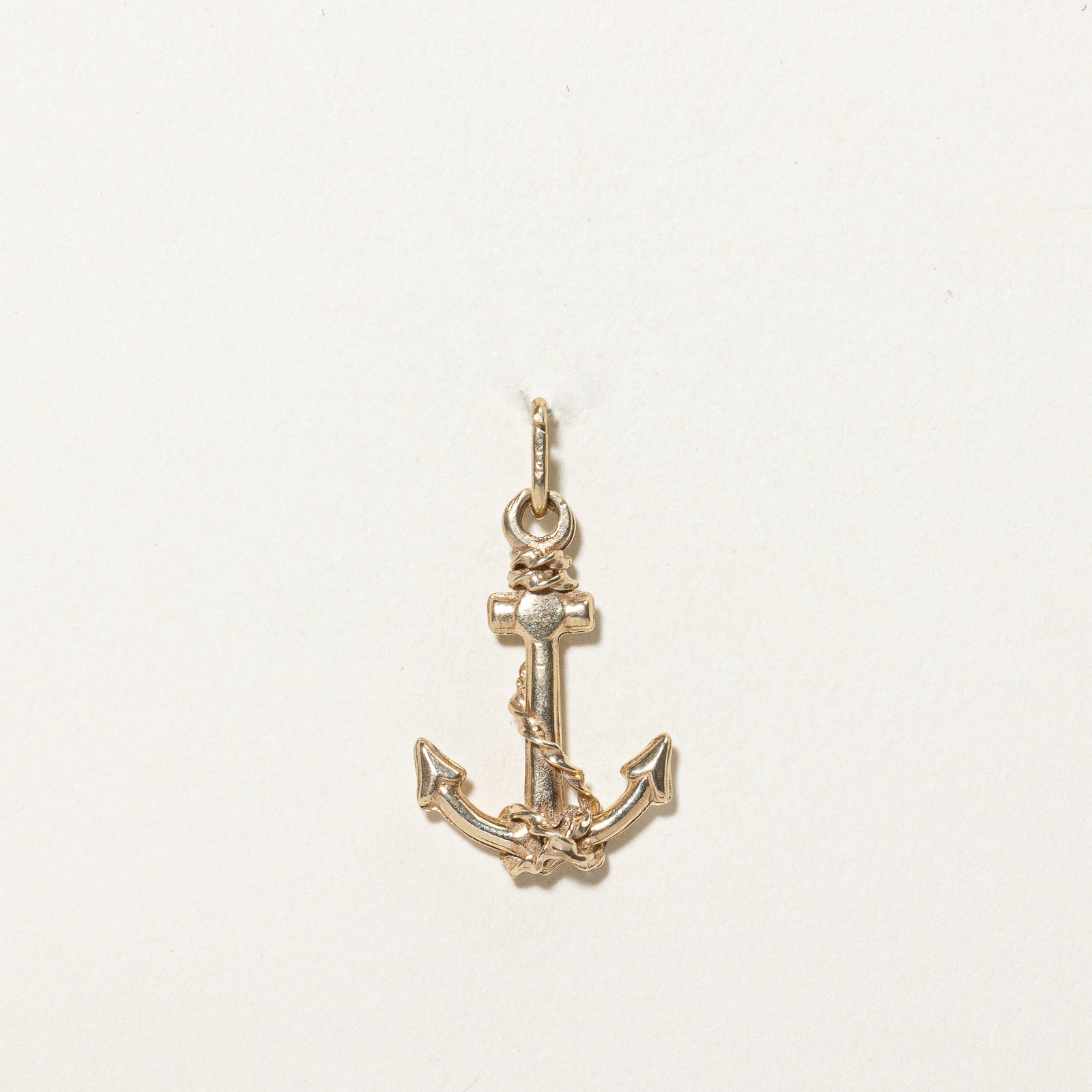 14K Yellow Gold Anchor Charm Pendant for Necklace - Perfect for Nautical Jewelry, Gifts & Everyday Wear