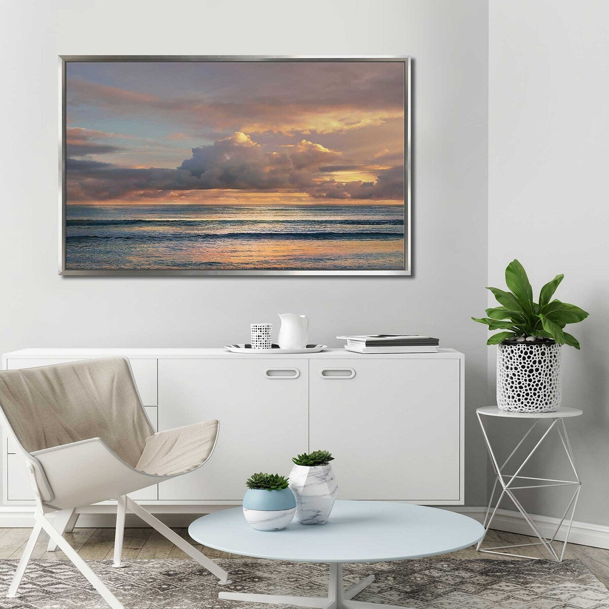 Morning Meditation Floating Canvas Wall Art - Inspirational Home Decor for Living Room, Bedroom & Office - Perfect for Relaxation & Mindfulness Spaces