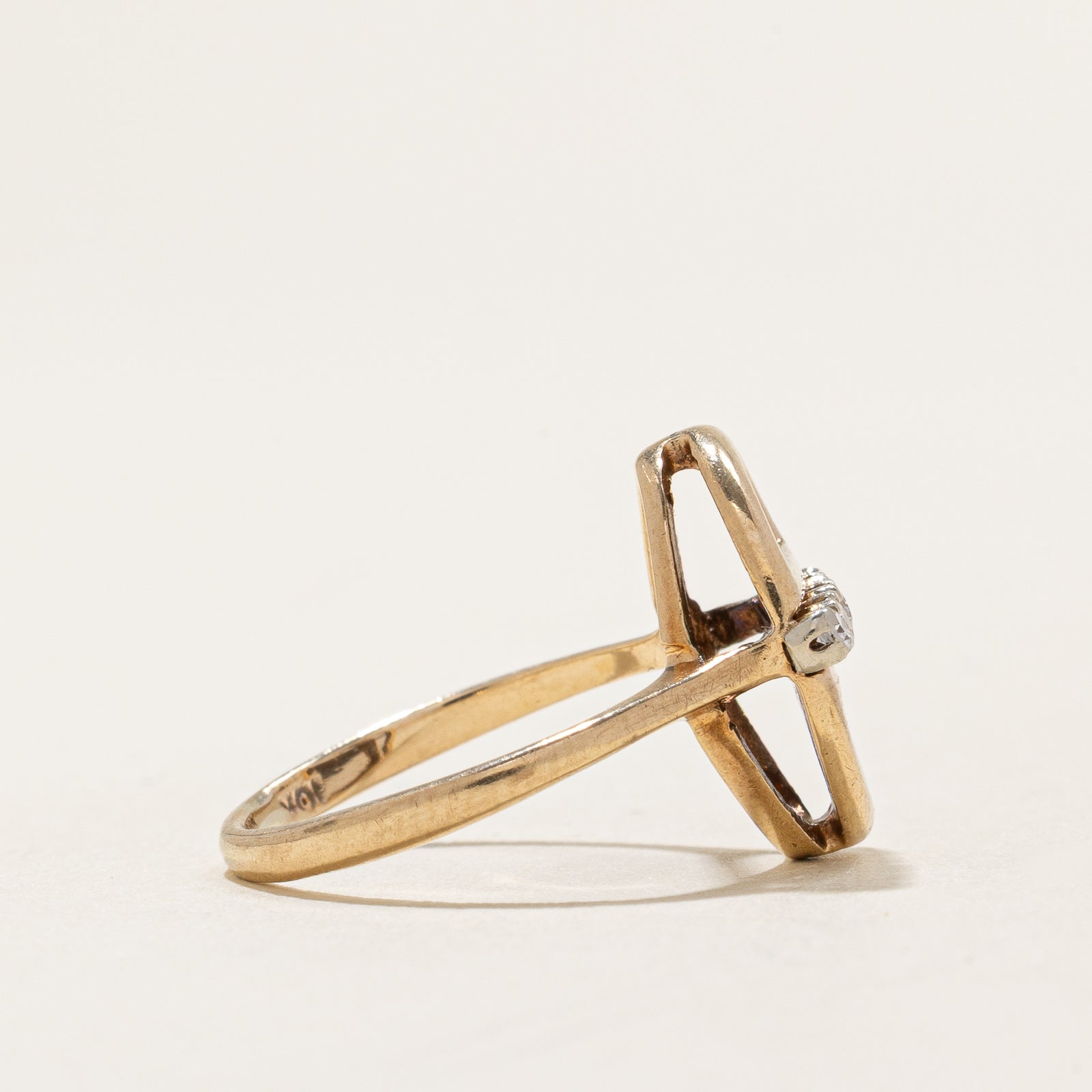 0.035ctw Five Stone Diamond Ring - Size 4 | Elegant Stackable Band for Engagement, Wedding, Anniversary & Everyday Wear