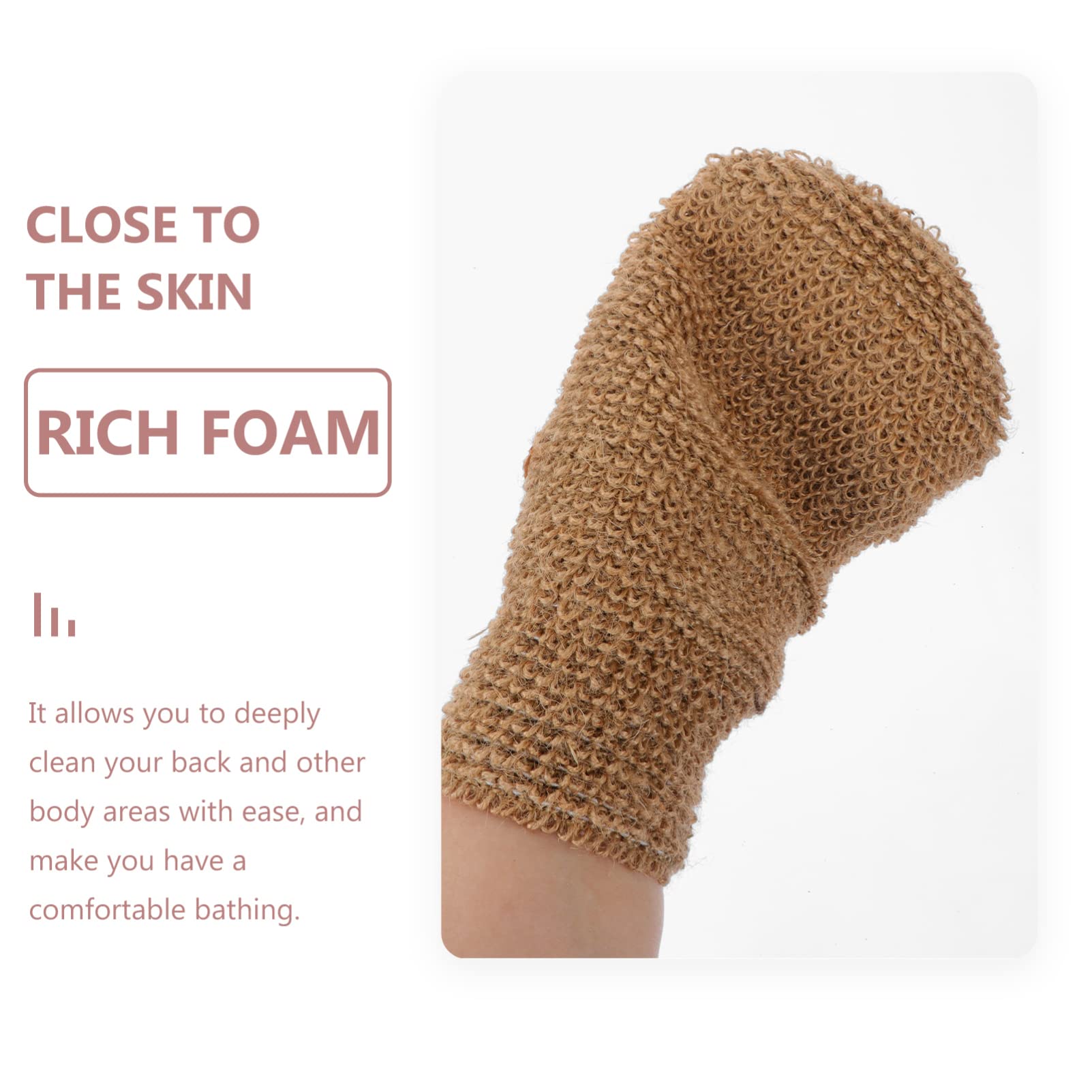 EXCLUZO Exfoliating Bath Gloves & Washcloth Set - Body Scrubber Mitts & Long Bath Towel for Dead Skin Cell Removal - Spa & Shower Essentials for Smooth Skin - Perfect for Home Spa, Self-Care & Gift Giving
