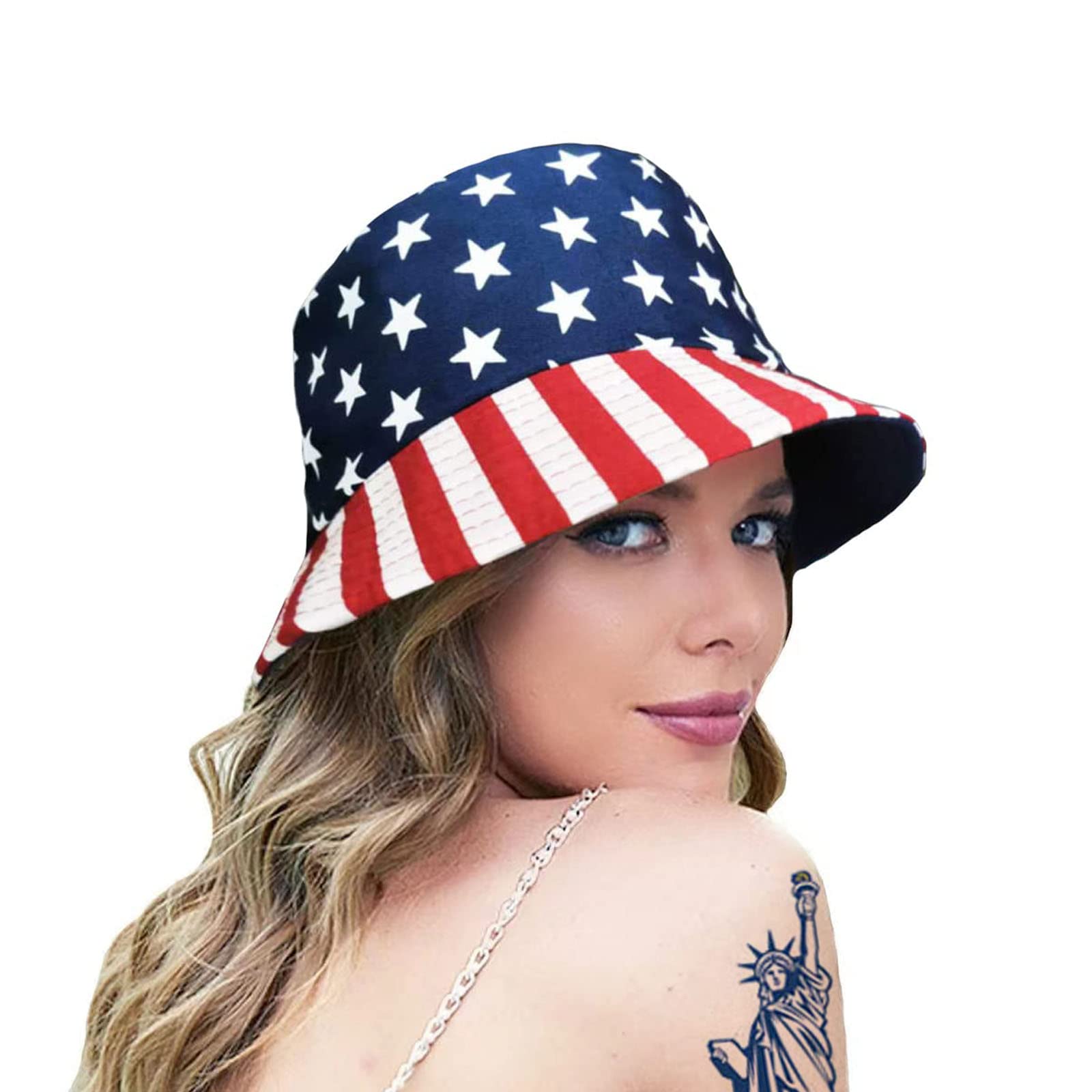 American Flag Bucket Hat - Patriotic Sun Hat for Men & Women, Trendy Golf & Beach Cap for 4th of July, Independence Day Celebrations - Perfect for Outdoor Activities, Festivals, and Summer Vacations