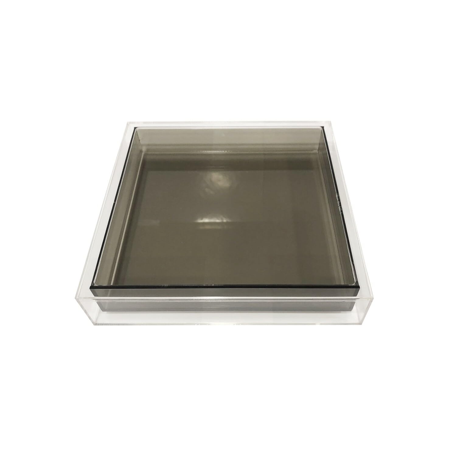 Grey Lucite Tray - Elegant Serving & Display Tray for Home Decor