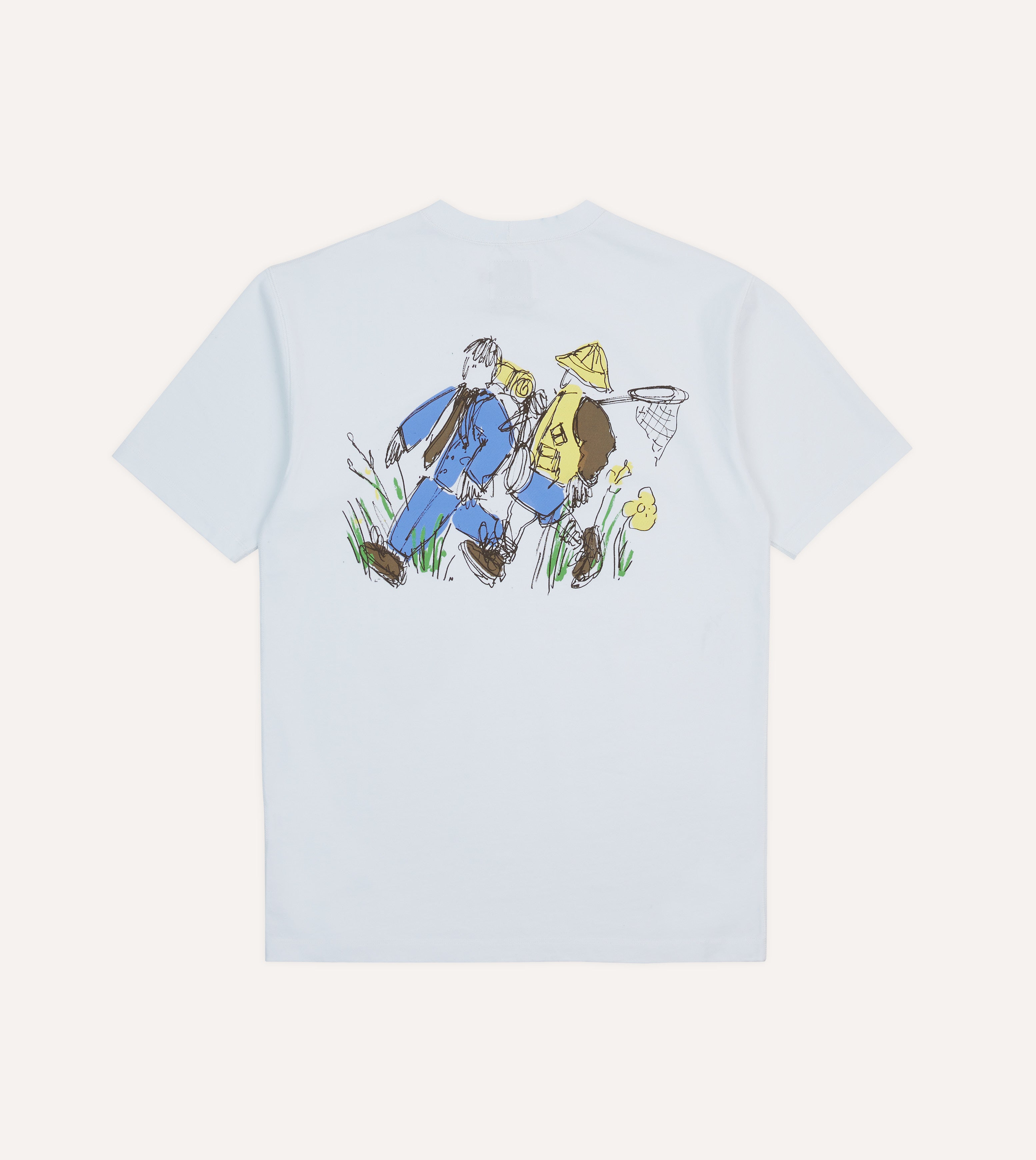 Drake's & New Balance White Graphic T-Shirt for Men - Stylish Casual Tee with Cool Print - Perfect for Streetwear, Gym, and Everyday Outfits