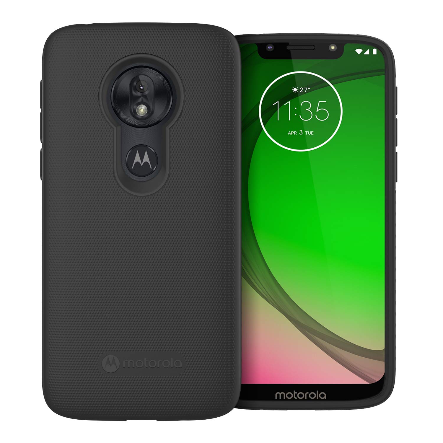 Motorola Moto G7 Play/G7 Optimo Protective Case - Black | Shockproof Slim Fit Cover for Enhanced Grip & Drop Protection | Ideal for Everyday Use, Travel & Outdoor Activities