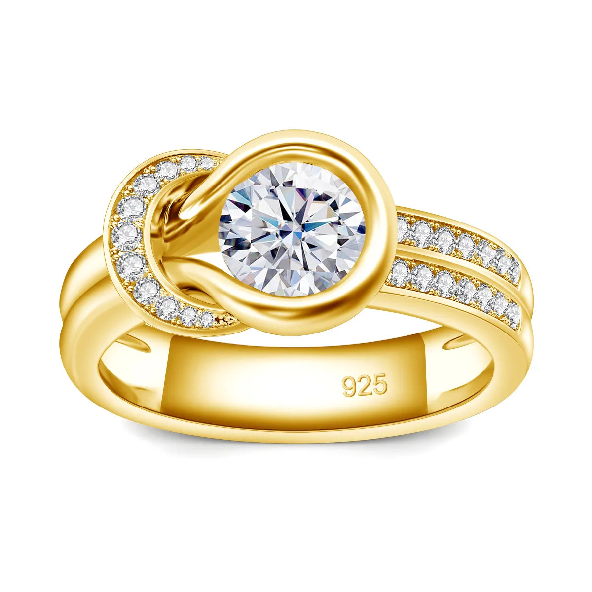 Luxury Moissanite Engagement Ring for Women - 7mm 1.2ct Wedding Band with Certificate, Elegant Bow Knot Design, Trendy Bride Gift for Anniversary, Proposal & Special Occasions