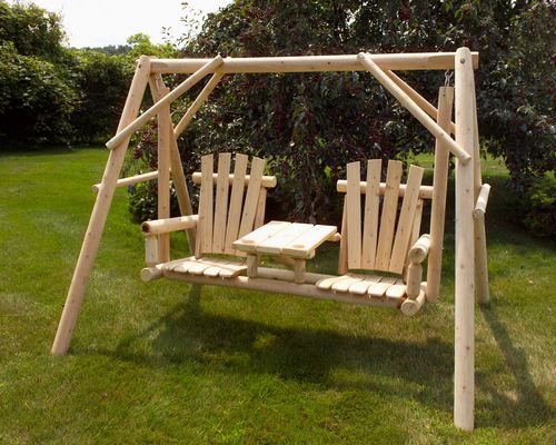 Moon Valley Tete a Tete Swing - Outdoor Garden Bench Swing for Two, Perfect for Porch, Patio or Backyard Relaxation