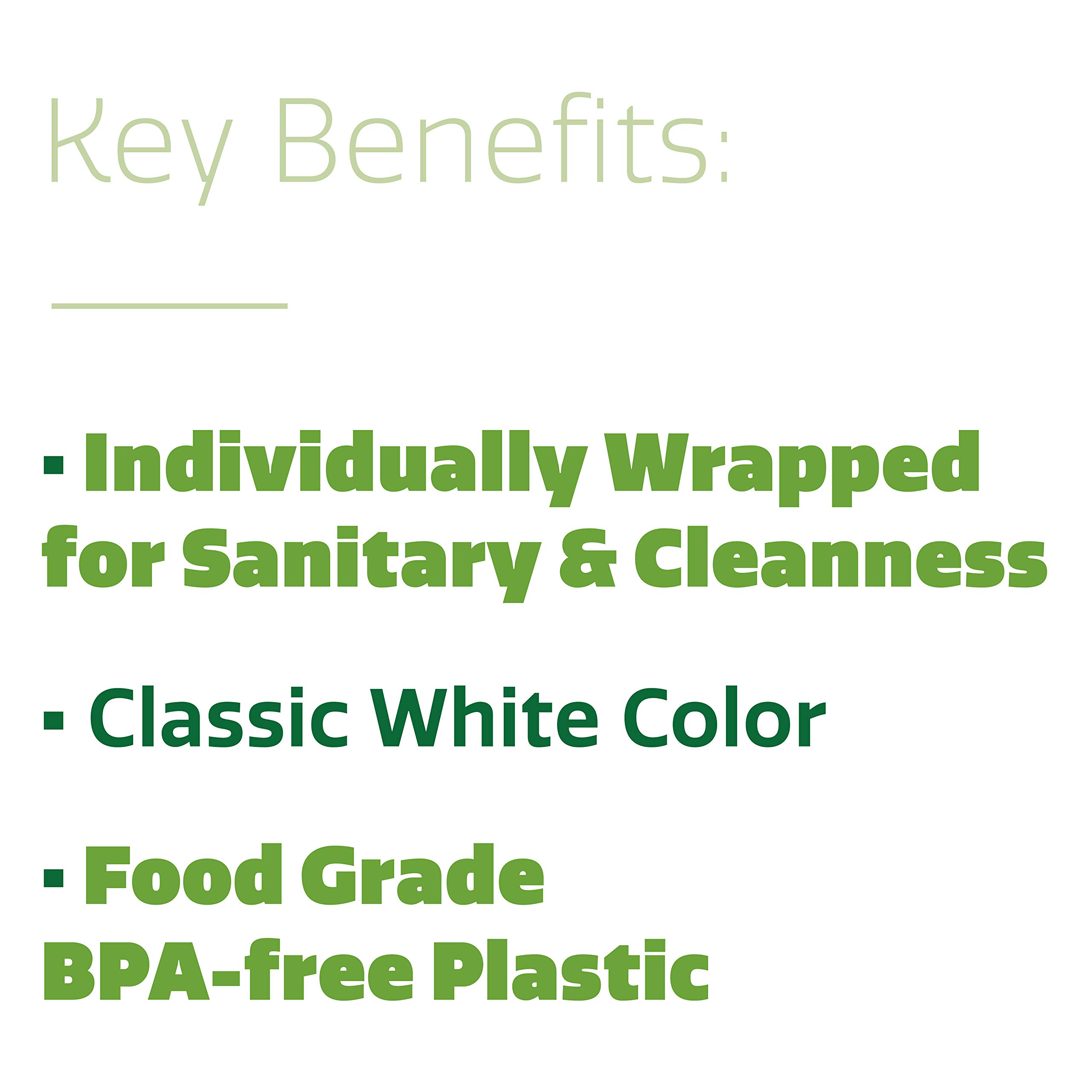 BPA Free Disposable Plastic Flexible Drinking Straws [Case of 9,120] - Individually Wrapped, White - Perfect for Restaurants, Cafes, Parties, and Home Use