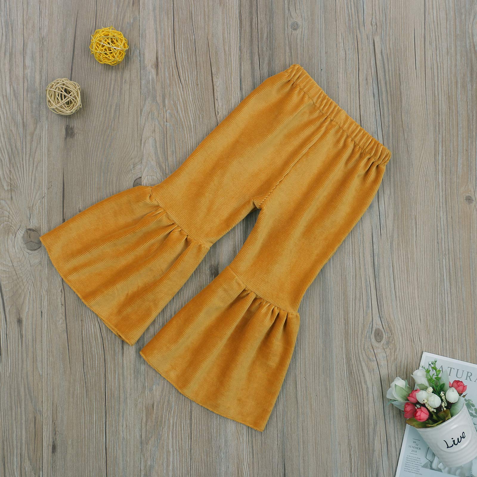 Toddler Bell Bottom Pants for Baby Girls - Soft Ruffle Leggings with Flared Design | Perfect for Playtime, Parties & Photo Shoots