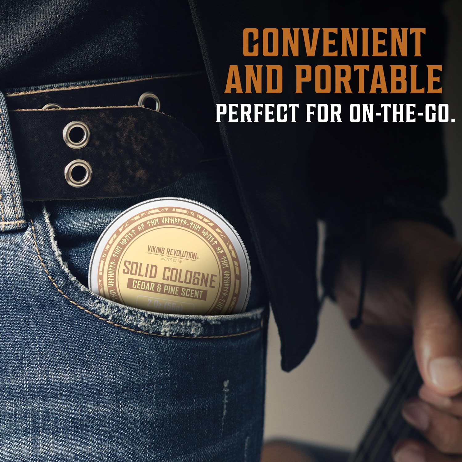 Viking Revolution Cedar & Pine Solid Cologne for Men - 2 Oz Long-Lasting Scented Balm, Travel-Friendly Cologne Wax | Perfect for Daily Use, Grooming & On-The-Go Freshness