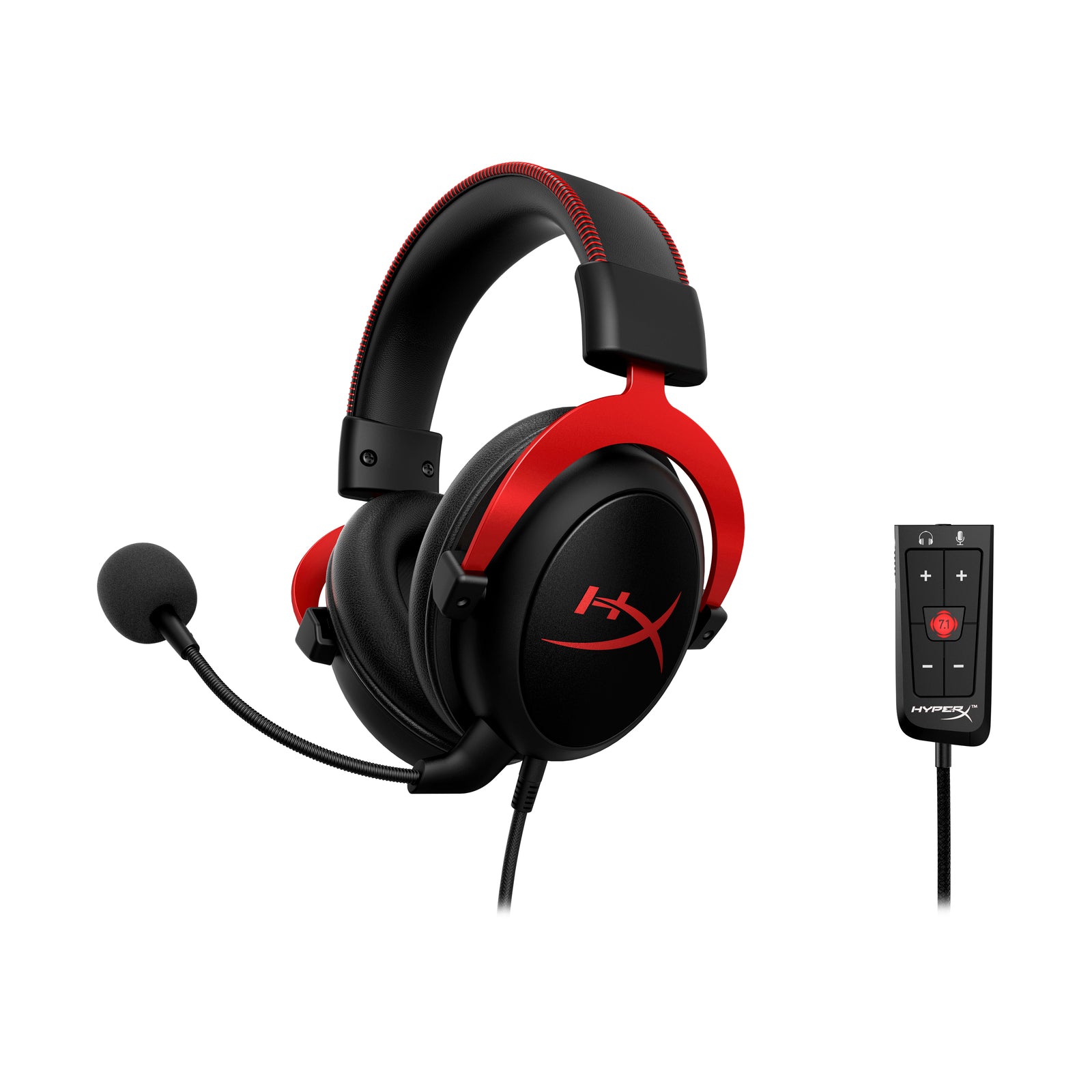 HyperX Cloud II Gaming Headset - 7.1 Surround Sound, Noise Cancelling Mic, Memory Foam - Perfect for PC, PS4, Xbox Gaming & Online Meetings