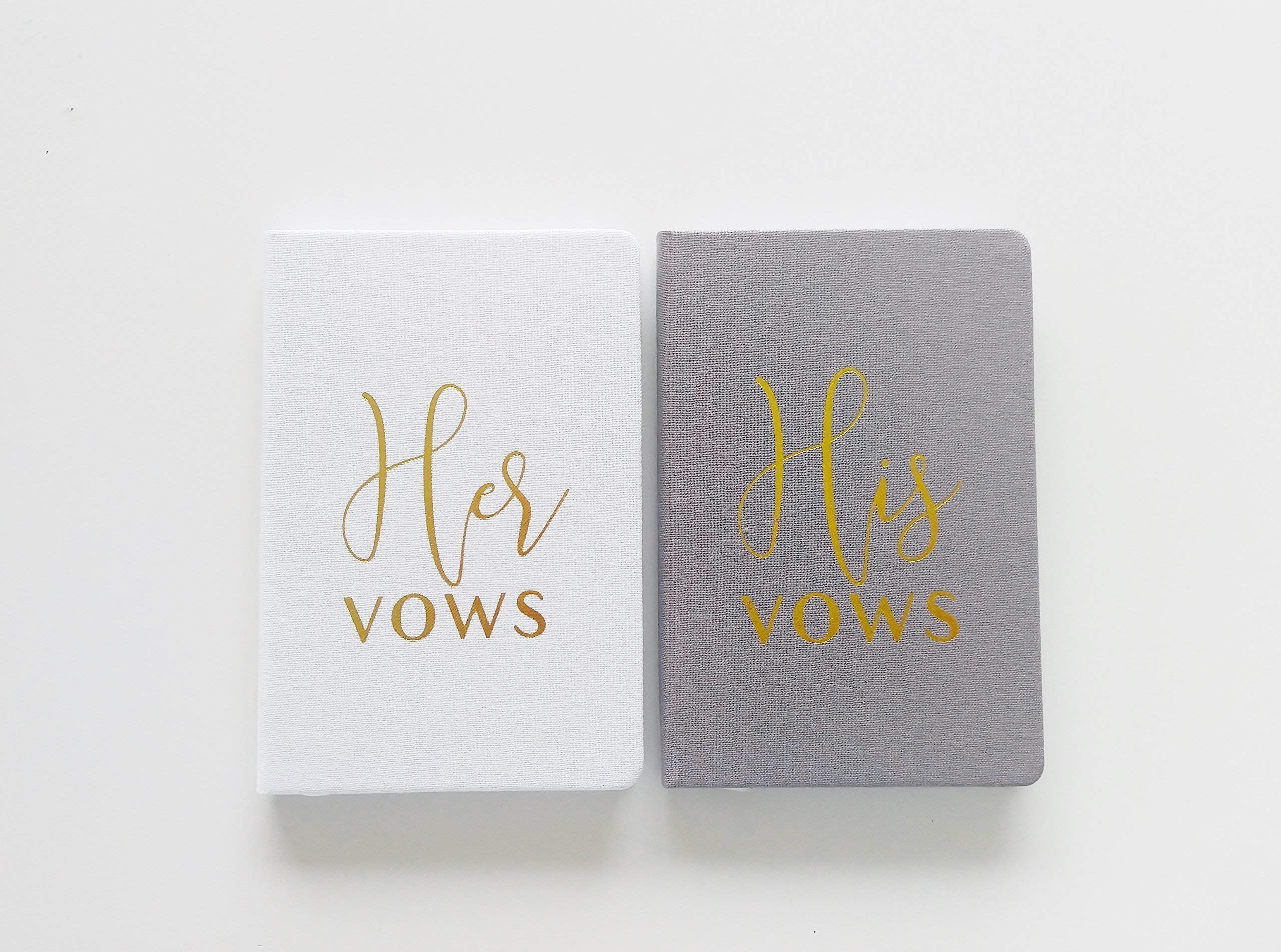 His and Hers Wedding Vow Books - Premium Hardcover Linen Keepsake Journal for Couples | Perfect for Wedding Ceremonies, Anniversaries & Romantic Gift Giving