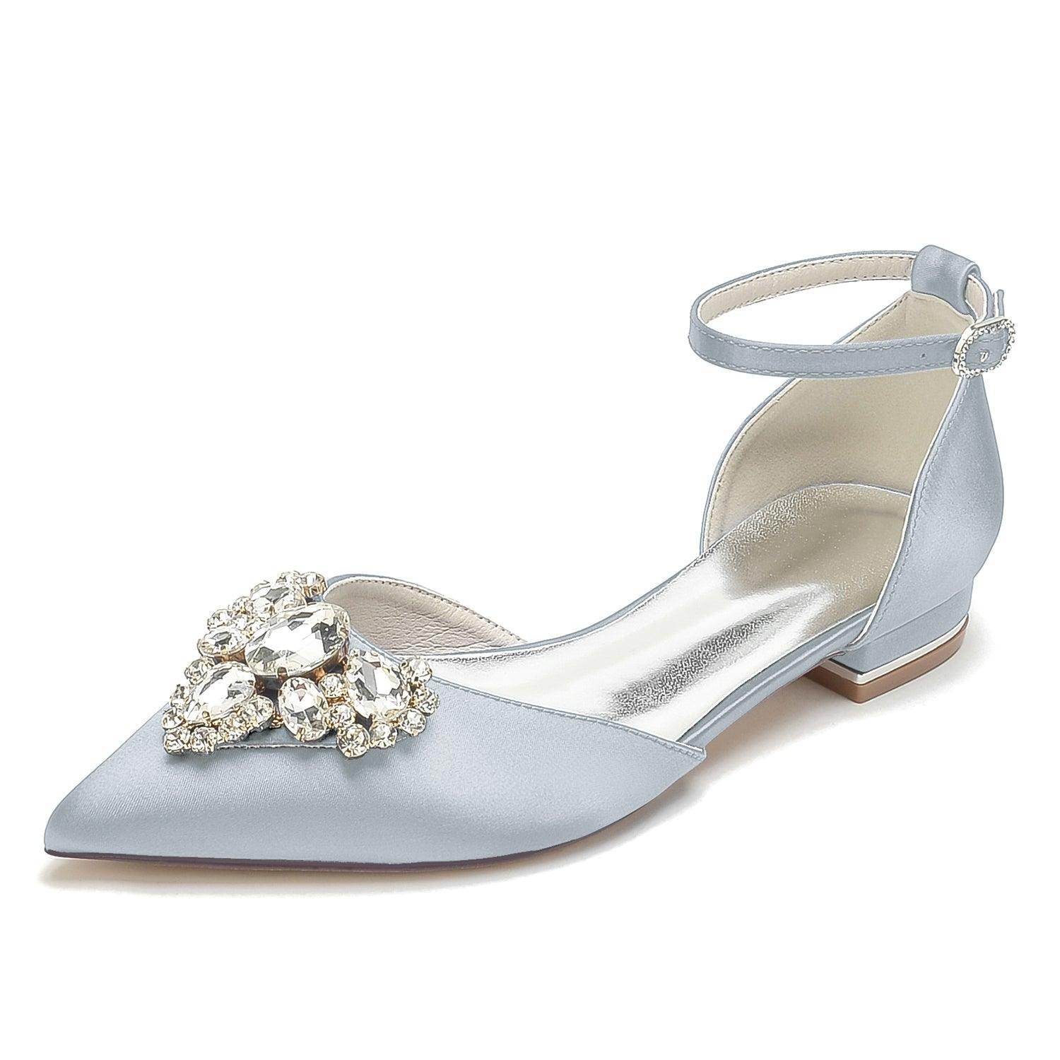 Flat Heel 2.5cm Silk-Like Comfortable Shoes CK0454 - Perfect for Office, Wedding & Daily Wear