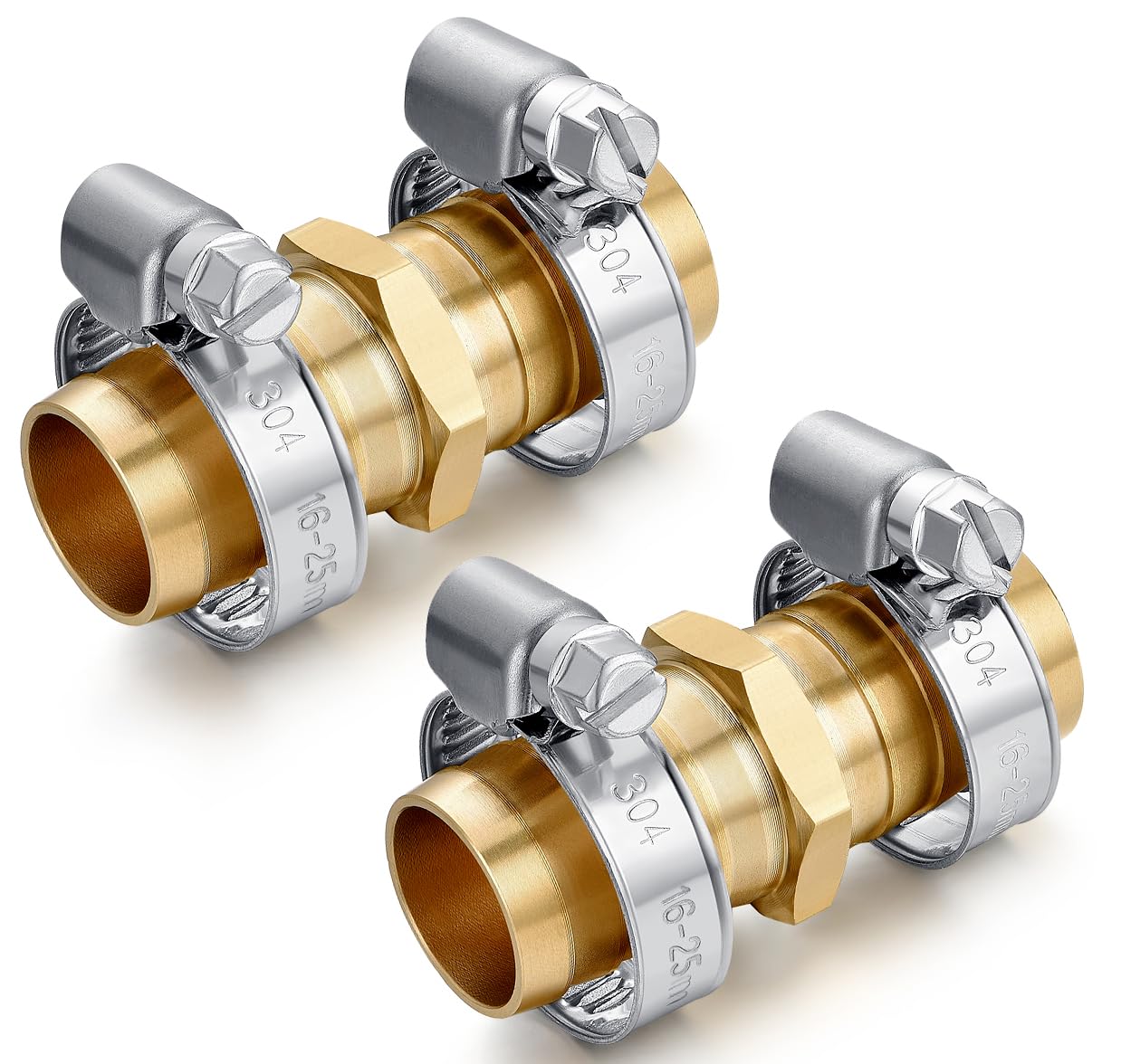 Solid Brass Garden Hose Repair Kit - 3/4