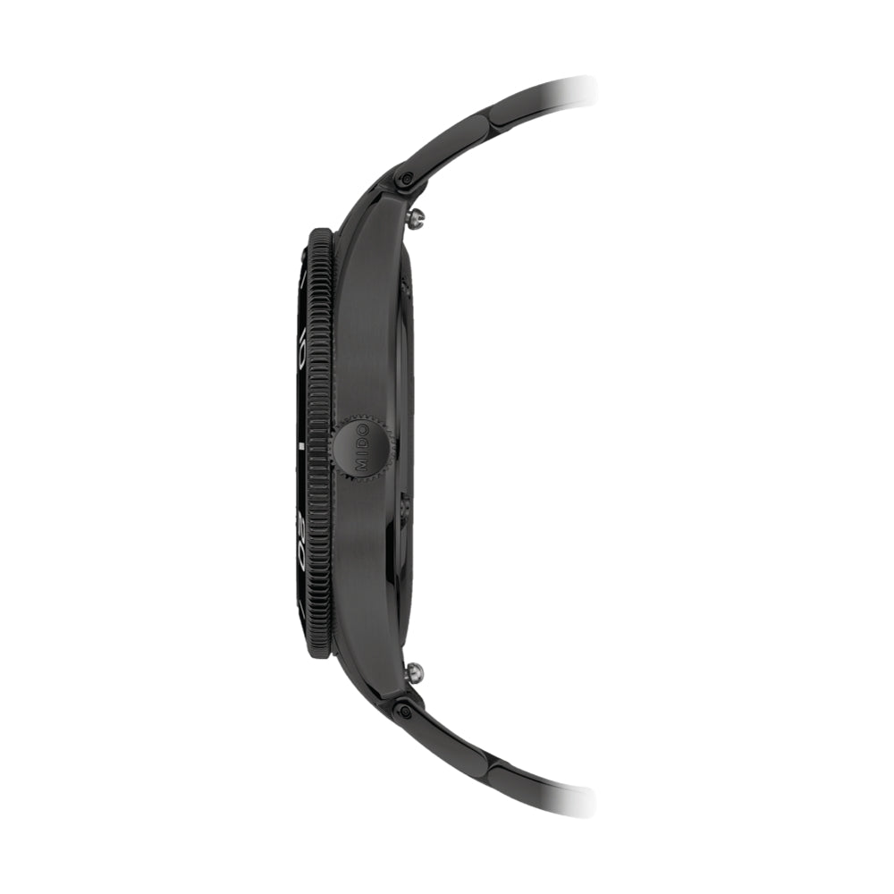 Ocean Star 39mm PVD Black Stainless Steel Watch with Bracelet - Perfect for Men's Business, Casual & Outdoor Activities