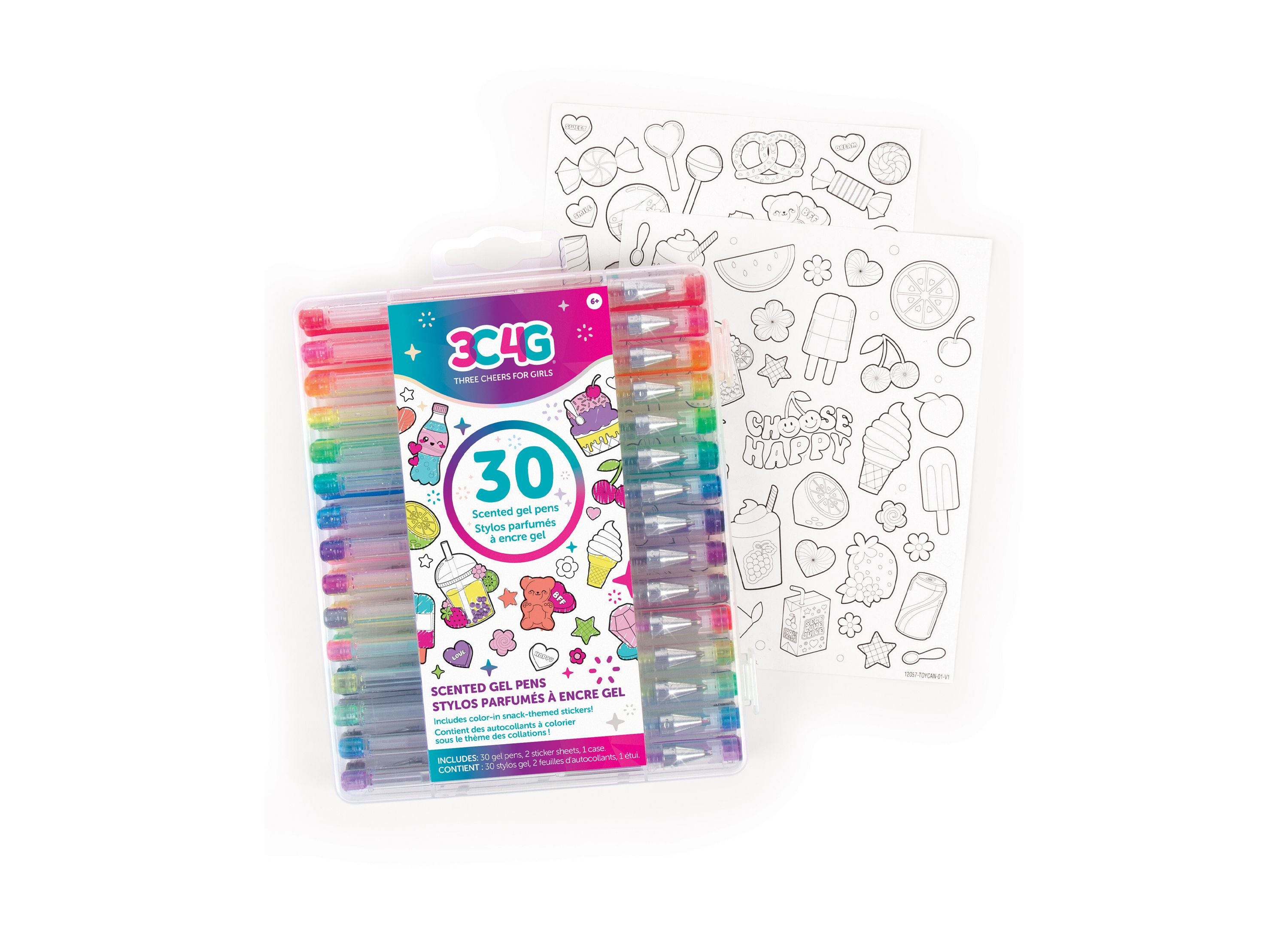 Vibrant Scented Gel Pens Kit with Snack-Themed Stickers - 30 Count Assorted Colors for Journaling, Note Taking & School Supplies | Fun Gift for Students & Office Use