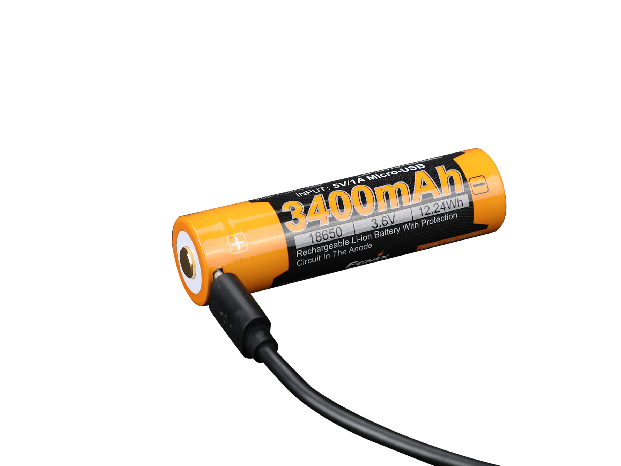 Fenix ARB L18 3400mAh Rechargeable 18650 Battery with Micro USB - High Capacity Lithium Ion Battery for Flashlights, Headlamps & Outdoor Gear