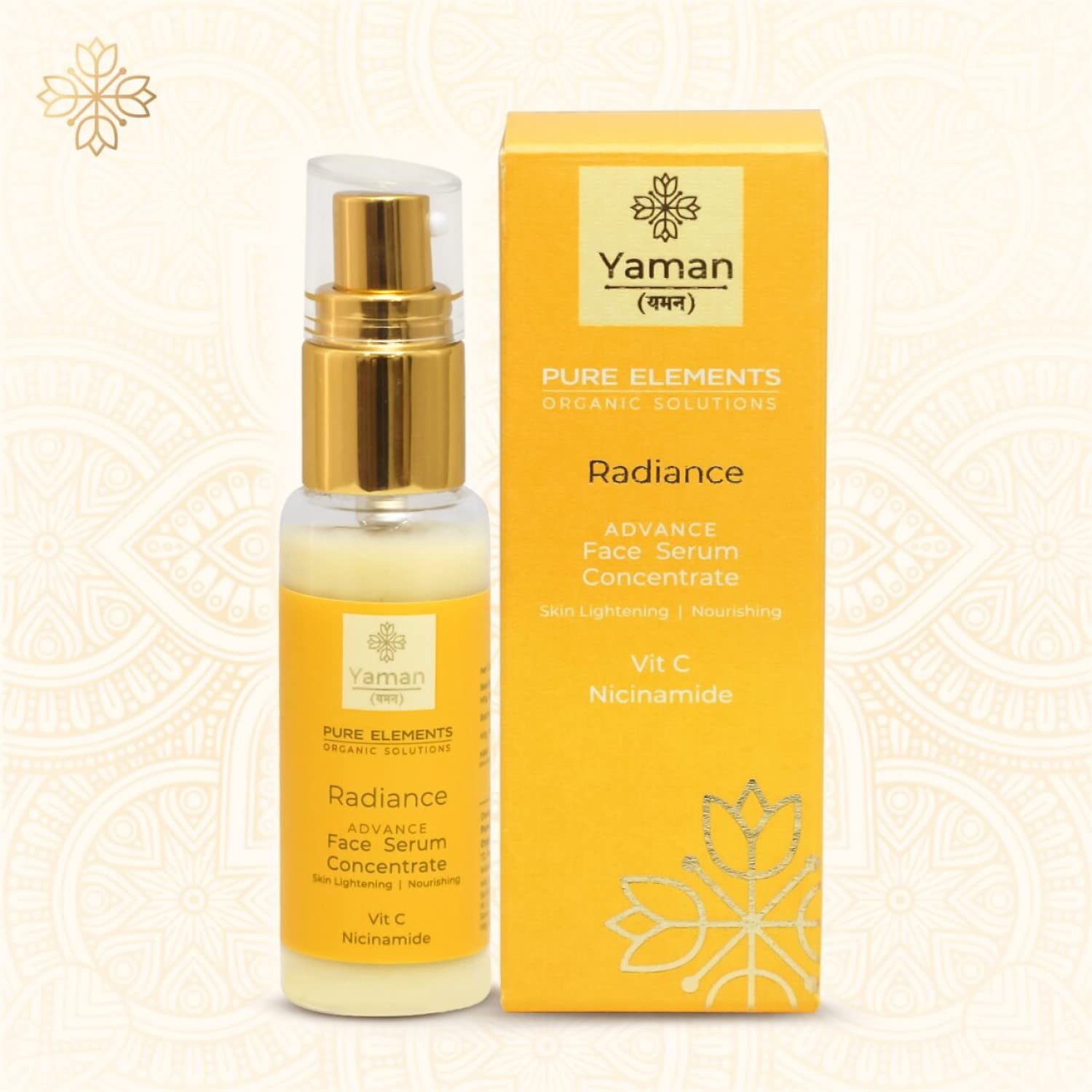 PURE ELEMENTS Radiance Advance Vitamin C & Niacinamide Face Serum - 25ml for Brightening, Anti-Aging & Smooth Skin | Day & Night Skincare Routine | Perfect for Dull Skin & Uneven Texture