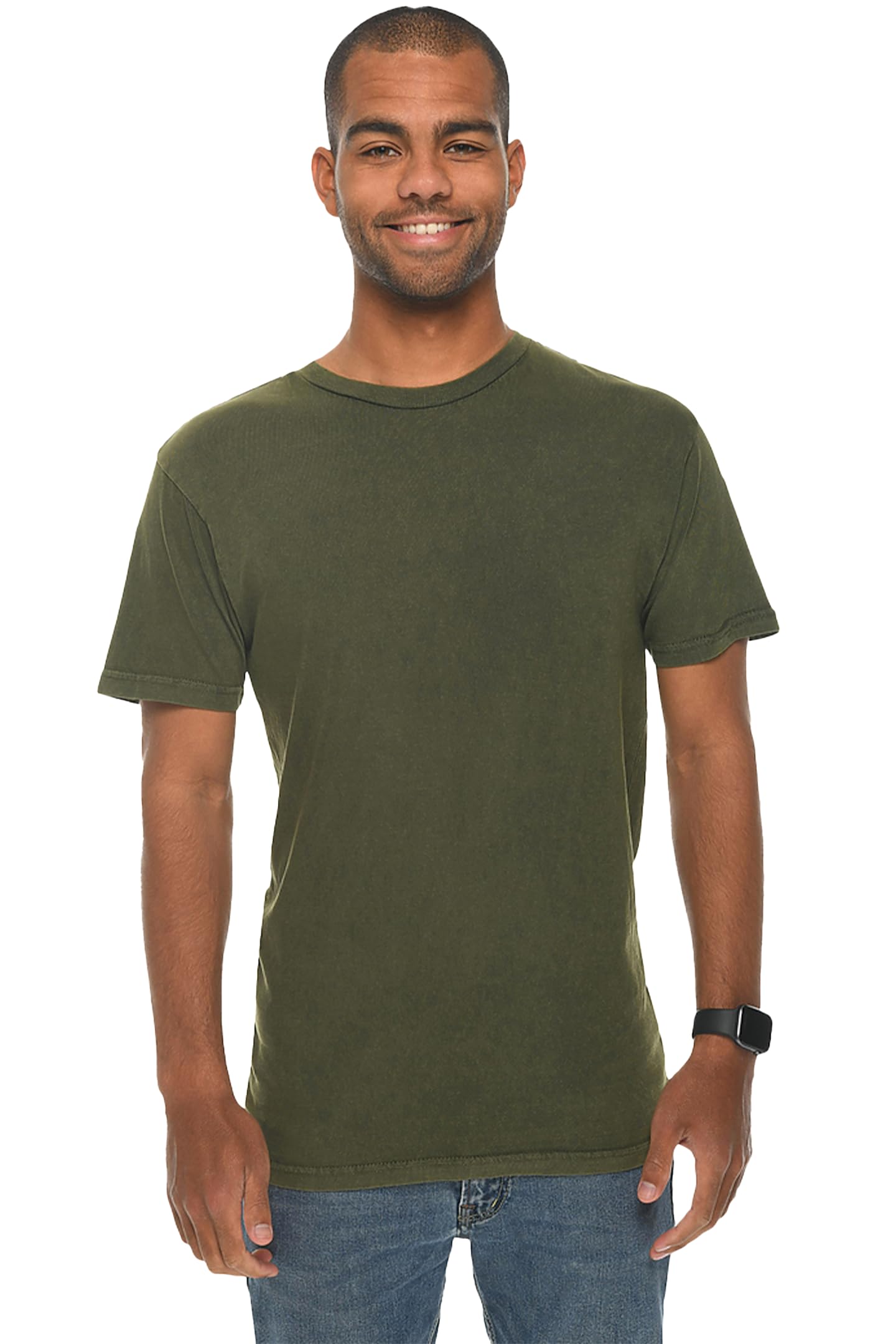 Vintage Distressed T-Shirt for Men - Faded Mineral Wash Hipster Style Tee | Casual Wear, Street Fashion & Everyday Outfits