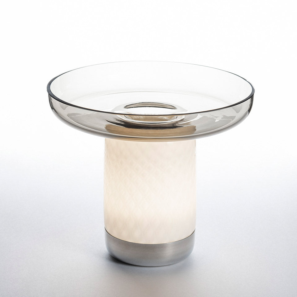 Lamp + Turquoise Glass Plate