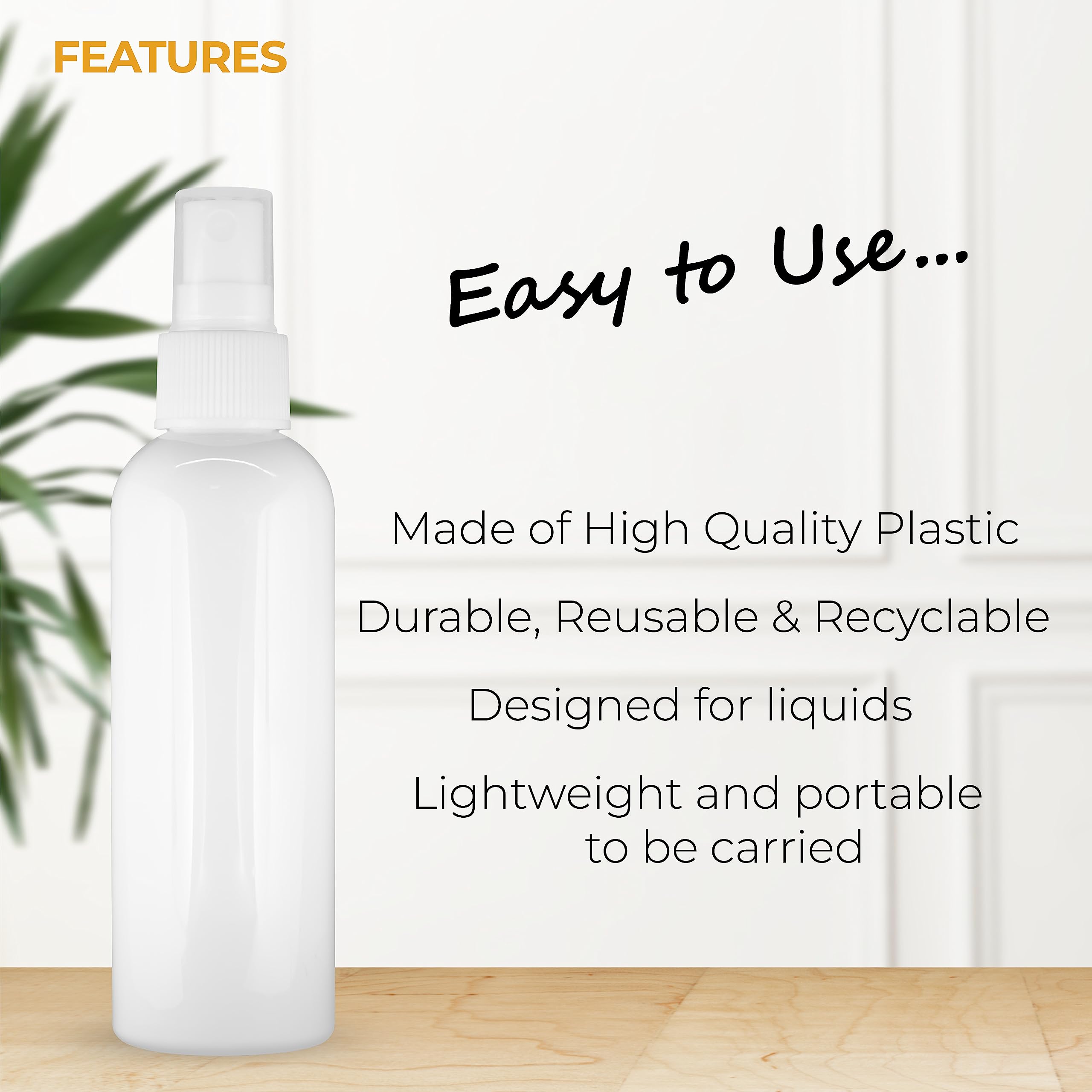 Refillable 3-Piece Cylindrical Bottle Set with Pump Dispenser, Spray Atomizer & Root Comb - Durable White Containers for Perfume, Liquids, Shampoo & Body Soap - Perfect for Travel, Salon & Home Organization