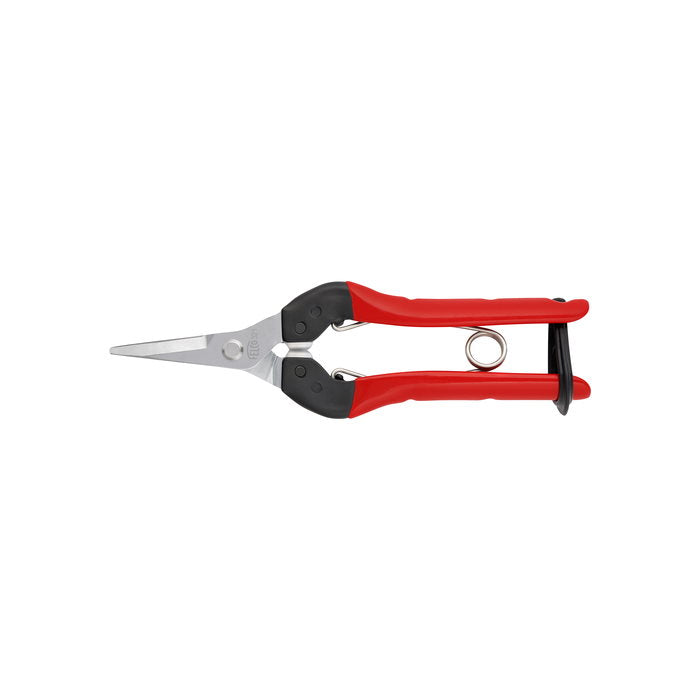 Felco F321 Professional Harvesting Shears with Steel Handles & Chromed Straight Blade - Ideal for Gardening, Pruning, and Fruit Harvesting