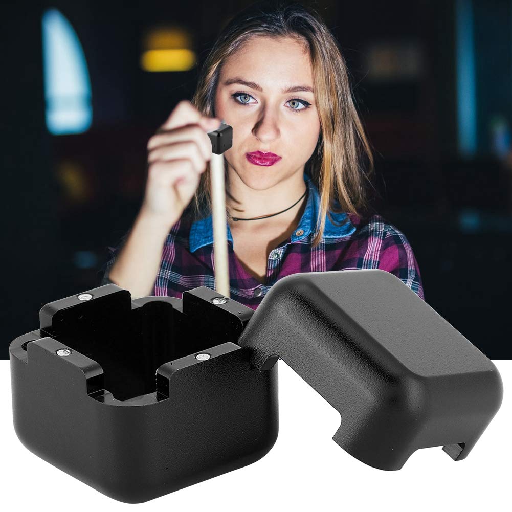 Premium Aluminum Alloy Magnetic Billiard Chalk Holder - Portable Square Cue Chalk Box for Pool Cue Sports Accessories | Perfect for Pool Halls, Home Game Rooms & Professional Tournaments (Black)