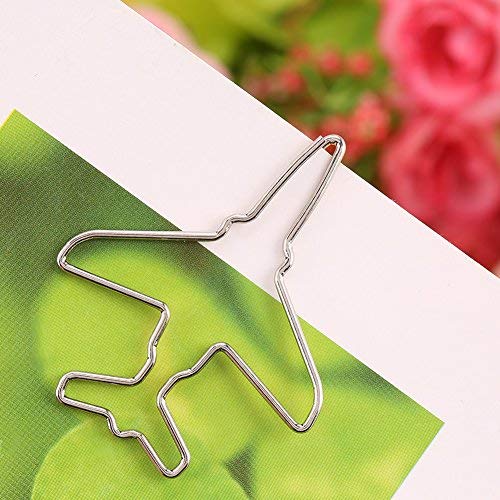 Hilitand 10pcs Cute Airplane Shaped Paper Clips - Colorful Office & School Supplies, Fun Bookmarks, Planner Clips for Organizing, Great Gift Idea for Students & Colleagues - Perfect for Notebooks, Journals, Files & DIY Projects