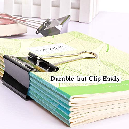 Ufmarine Extra Large Binder Clips 2.4 Inch - 12 Pack Jumbo Office Clips for Paper, Documents, Files - Perfect for Organizing, Bulletin Boards, and Craft Projects