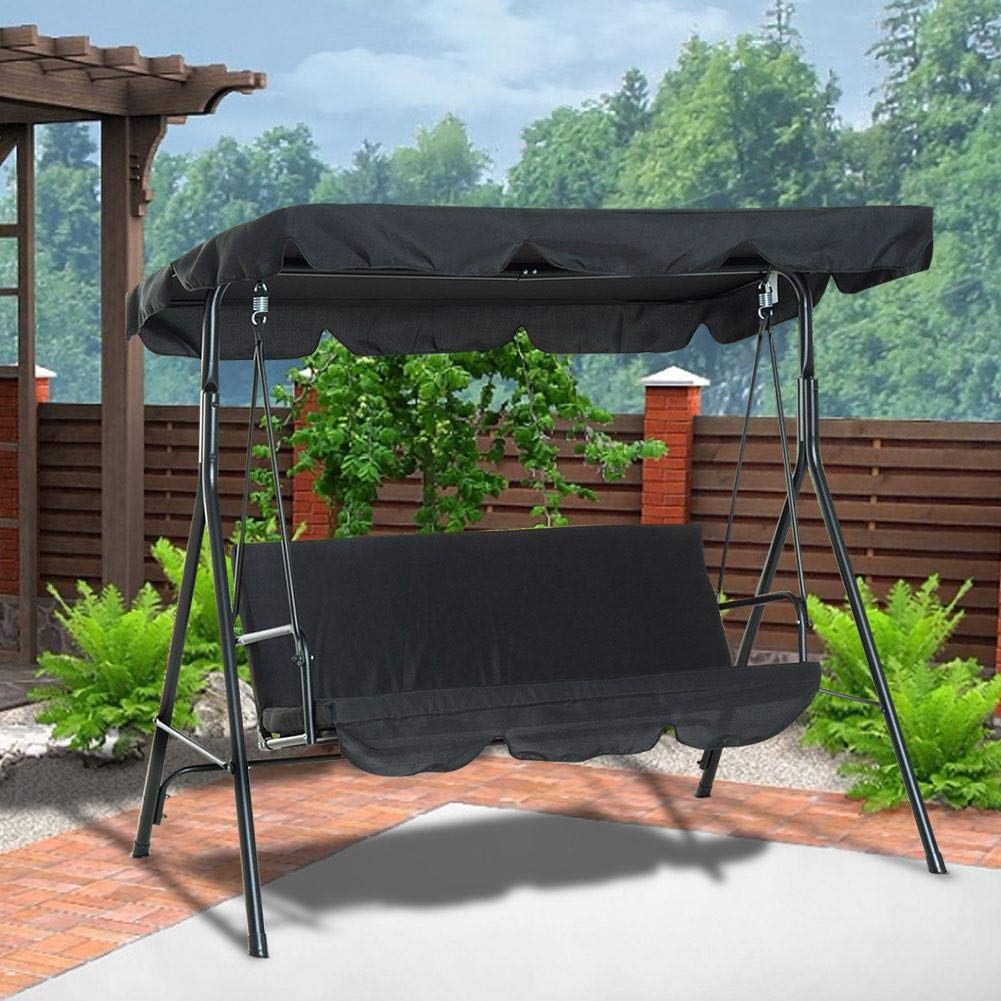 Waterproof Swing Canopy Cover Set - Durable Oxford Cloth Outdoor Swing Seat Protector (74.8