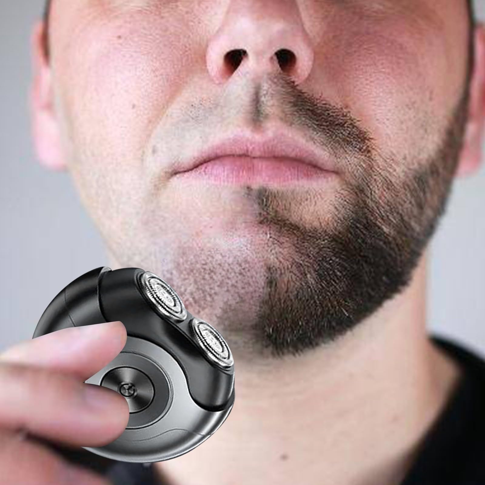 Mini Electric Shaver for Men - Portable Travel Razor with UFO Design, Rechargeable & Waterproof - Perfect for Office, Gym, and On-the-Go Grooming