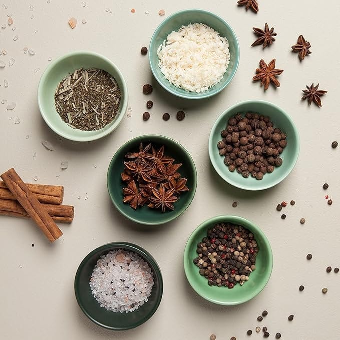 Now Designs Leaf Pinch Bowls Set of 6 - Eco-Friendly Small Serving Dishes for Salads, Nuts, Snacks - Perfect for Dinner Parties, Picnics & Home Decor
