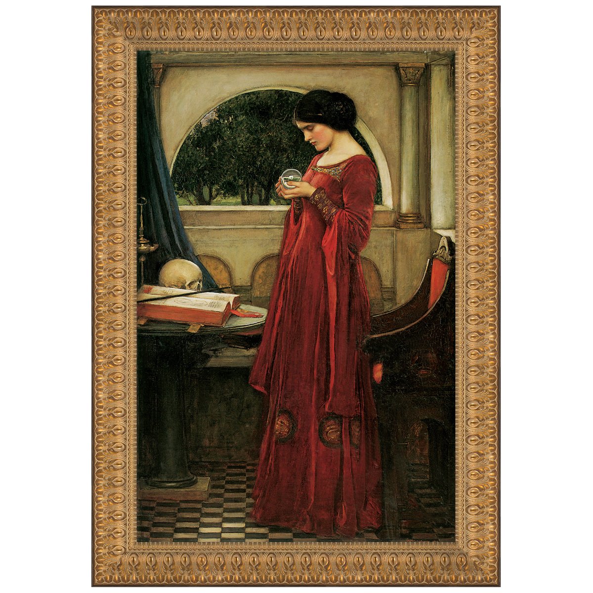 Design Toscano The Crystal Ball 1902 Canvas Replica Painting - Small Wall Art for Home Decor, Office & Gift Giving - Perfect for Living Room, Bedroom or Study