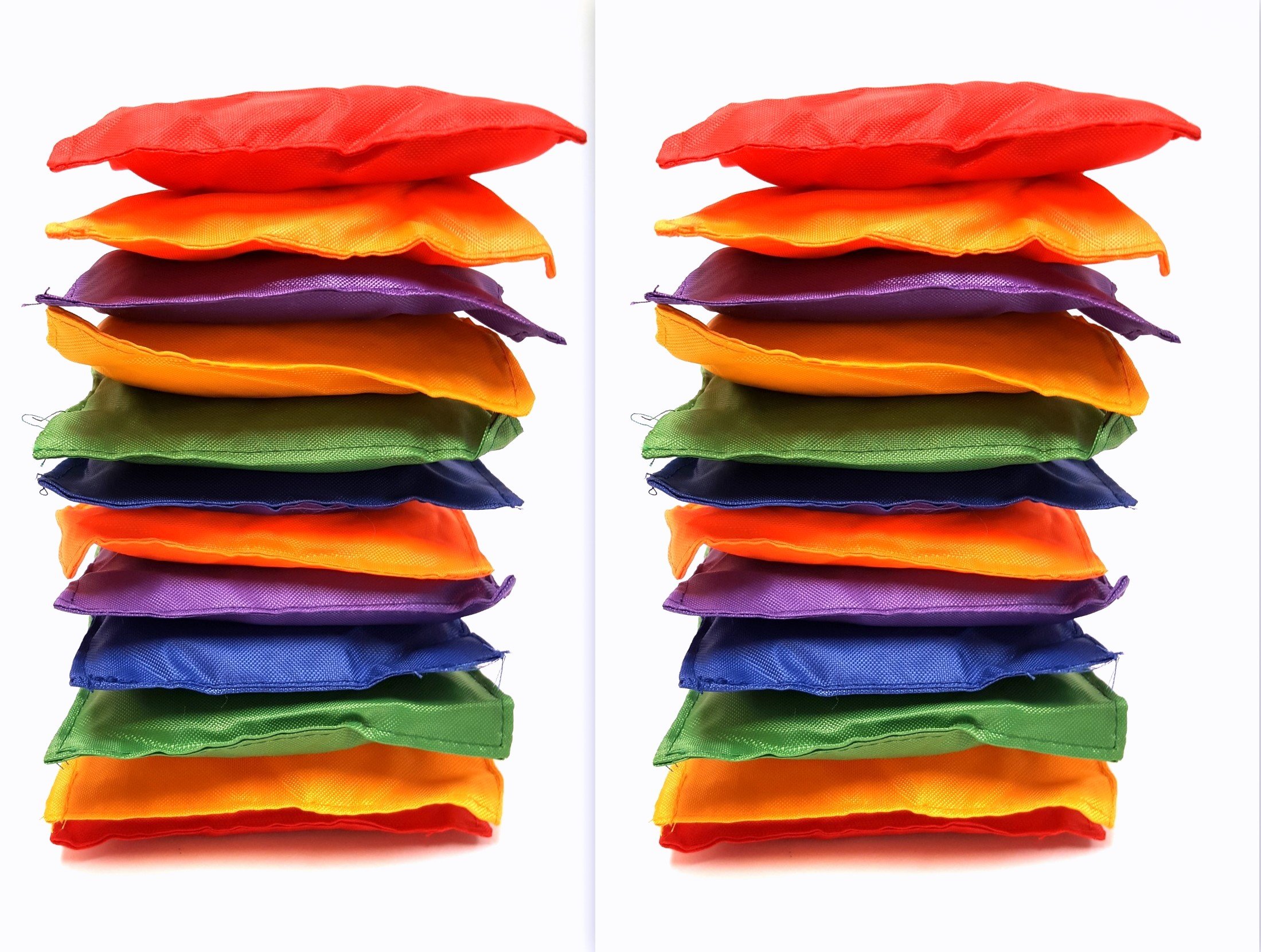 Vibrant Multicolored Bean Bags - Durable Nylon Fabric Bean Bag Chairs for Kids & Adults - Perfect for Living Room, Game Room, and Dorm Decor