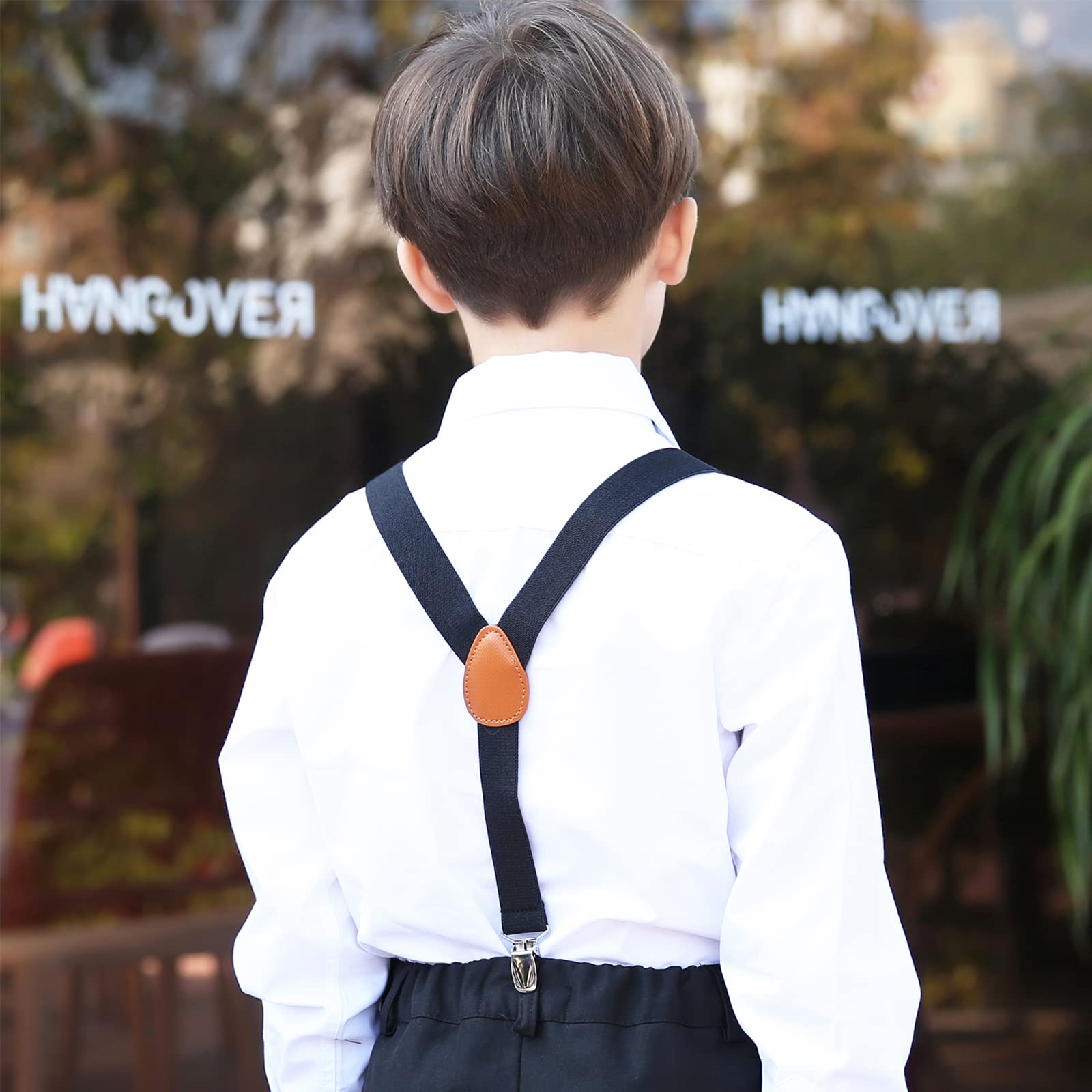 Kajeer Adjustable Elastic Y-Back Suspenders for Kids - Strong Clips Braces for Boys & Girls | Perfect for School Uniforms, Dress Pants & Formal Occasions