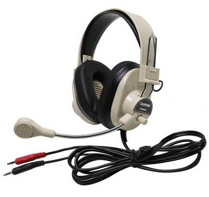 Califone 3066AV Deluxe Multimedia Stereo Headphones with Dual 3.5mm Jacks - Perfect for Online Learning, Language Labs & Computer Classrooms