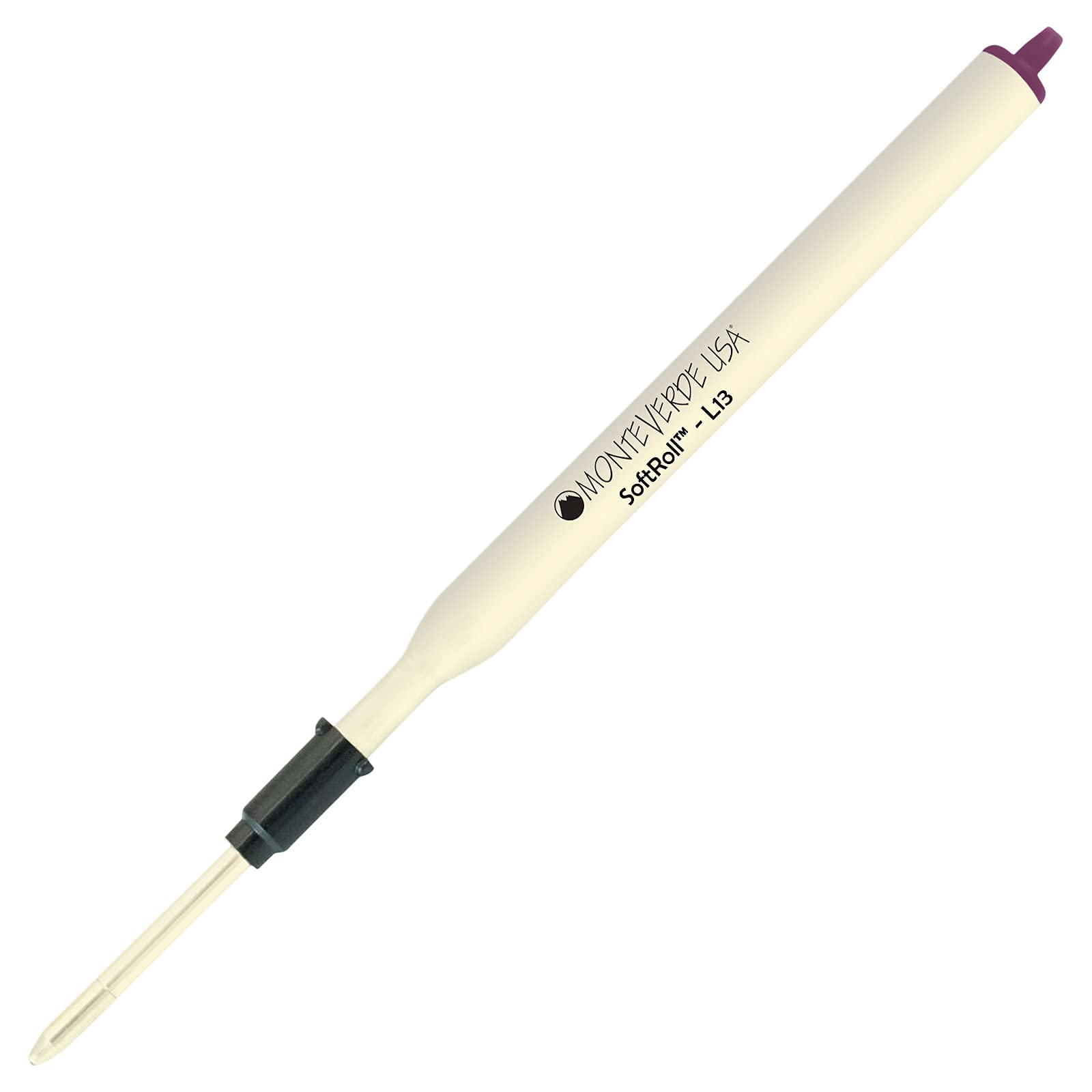 Monteverde Soft Roll Ballpoint L13 Ink Refill - 1 Pack, Purple (0.7mm Medium Tip) - Compatible with Lamy Style Pens & Most Ballpoint Pens - Perfect for Office, School & Everyday Writing