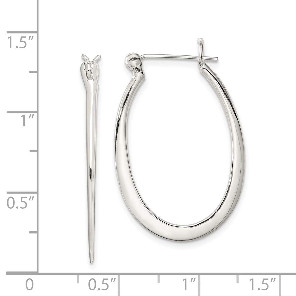 Sterling Silver Hoop Earrings for Women - 925 Sterling Silver Small Hoop Earrings QE3773 | Hypoallergenic, Lightweight, Everyday Jewelry for Work, Date Night & Gifting