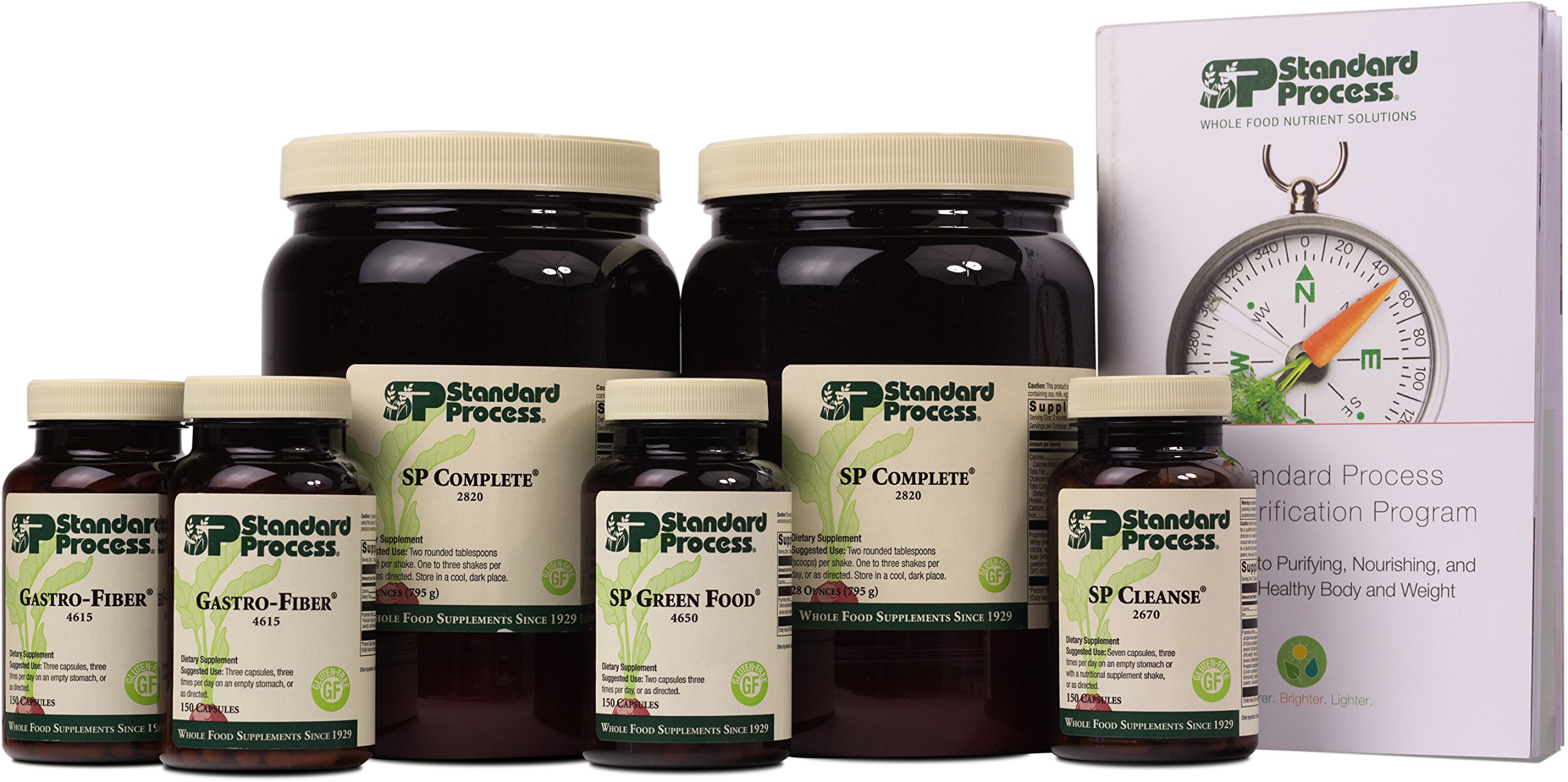 Standard Process Purification Kit with SP Complete & Gastro-Fiber - Weight Management, Detox & Liver Support Supplement with Milk Thistle, Whey Protein, Fiber, Choline & Calcium | Natural Cleansing Program for Digestive Health & Wellness