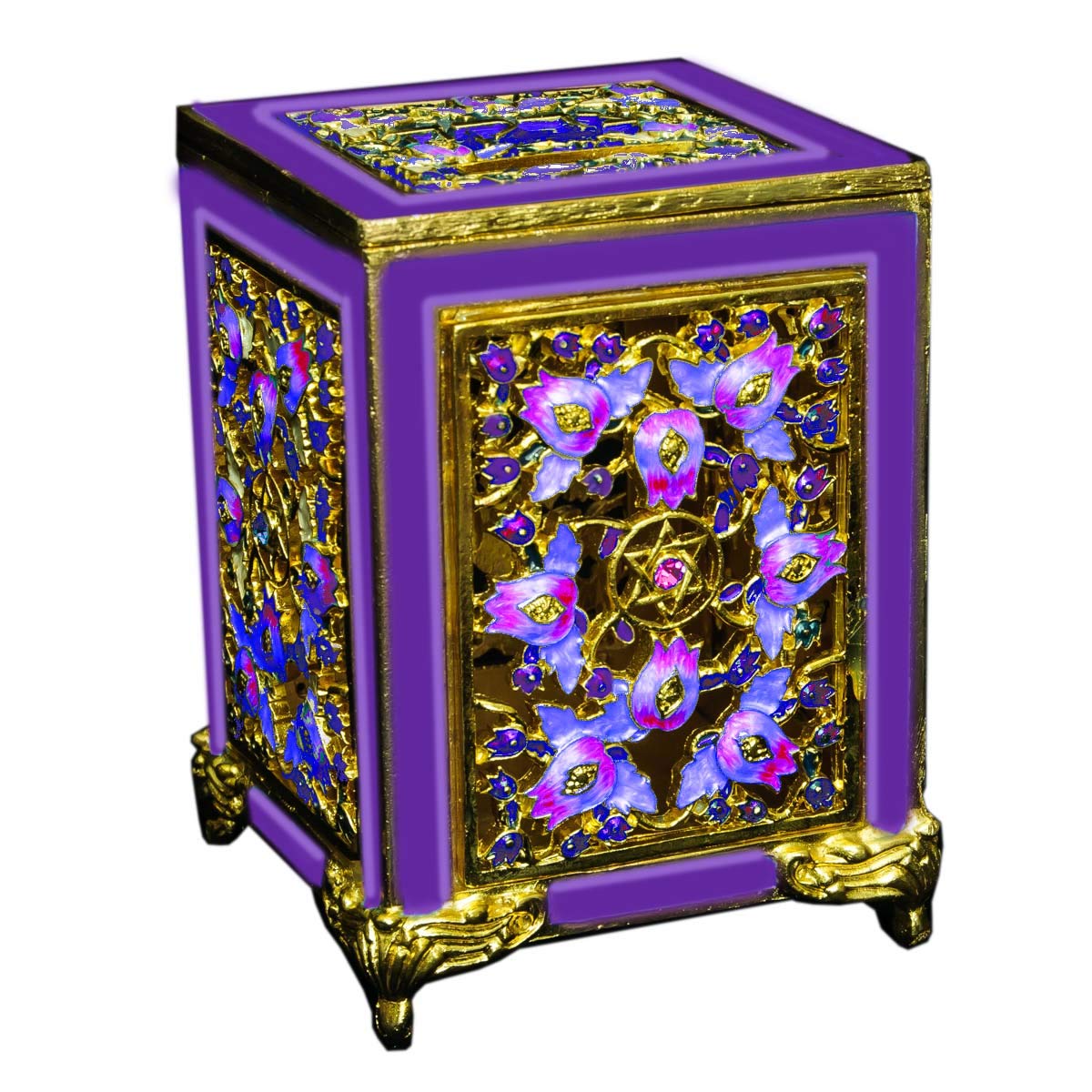Jet Charity Box - Elegant Jeweled Donation Box for Churches, Fundraisers & Events | Perfect for Charity Donations, Church Offerings & Fundraising Collections
