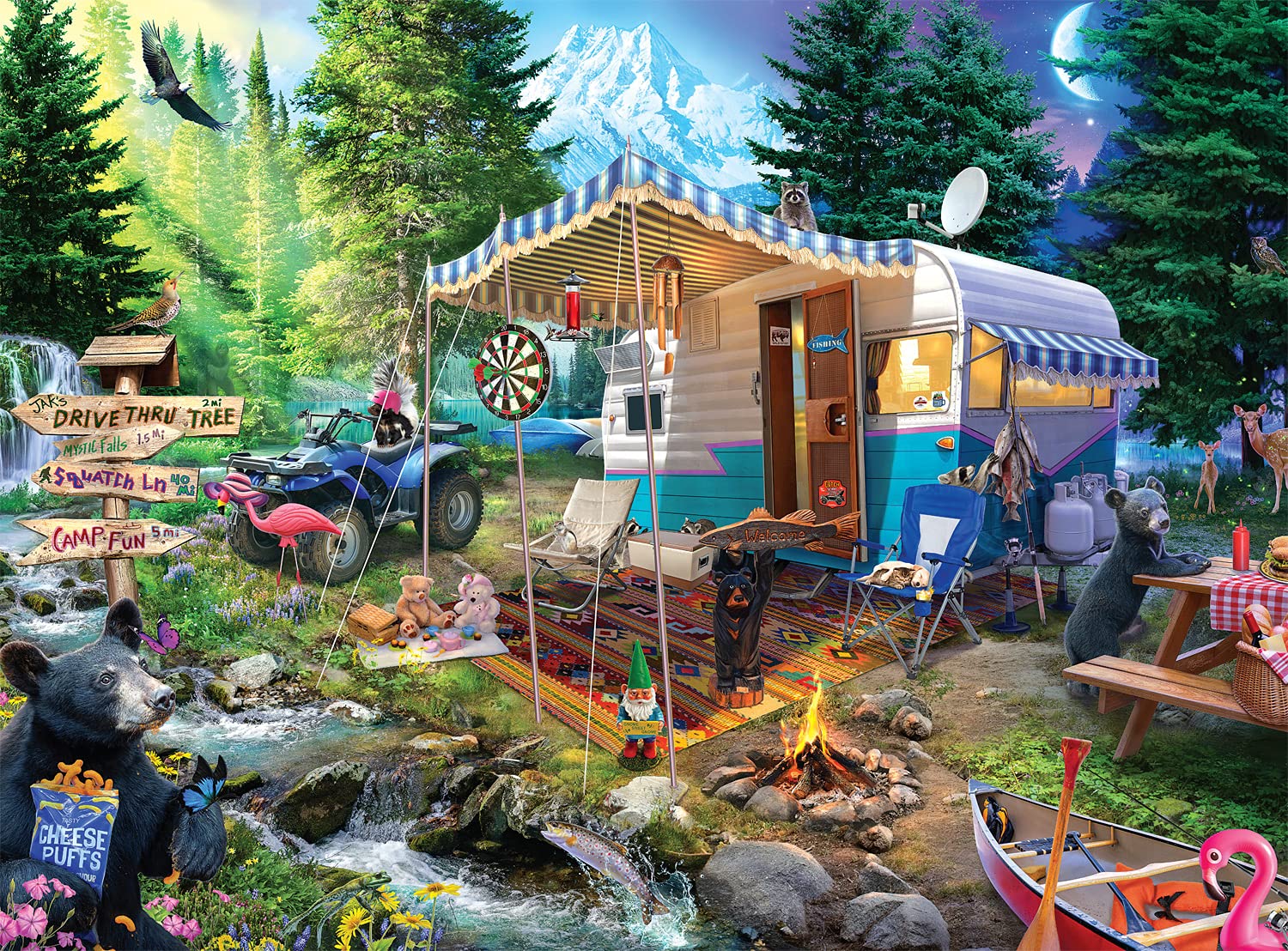 Buffalo Games Jeff Haynie Mountain Retreat 1000 Piece Jigsaw Puzzle for Adults - Challenging Puzzle Perfect for Game Nights & Family Gatherings - Finished Size 26.75
