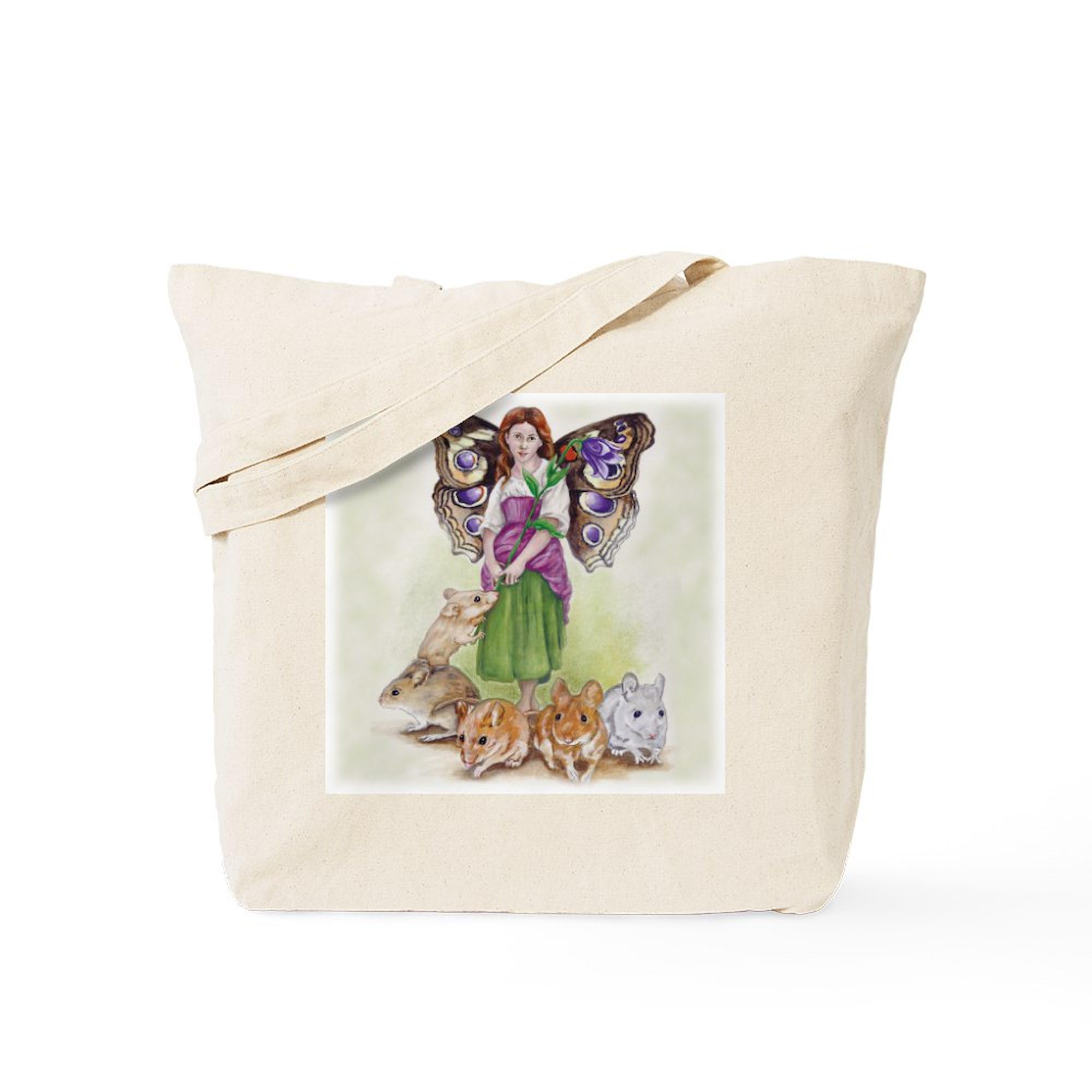 CafePress Mouse Shepherd Tote Bag - Natural Canvas Reusable Shopping Bag for Groceries, Beach & Everyday Use