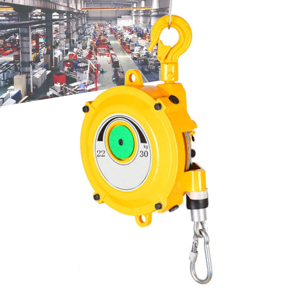 RSHJD Spring Balancer Retractable Tool Holder with Snap Hook for Pneumatic Tools - Heavy Duty Spring Arm Support for Drills, Grinders & Air Tools (Workshop/Garage/Assembly Line Use)