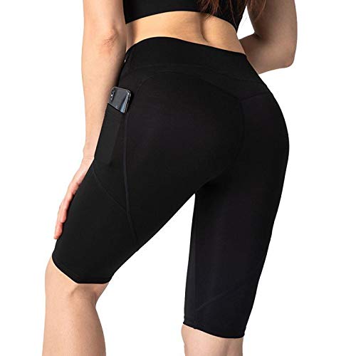 MITAOSLIM High Waist Yoga Shorts for Women - Workout Running Compression Biker Shorts with Side Pockets, No Awkward Lines | Perfect for Gym, Cycling, Pilates & Lounge Wear