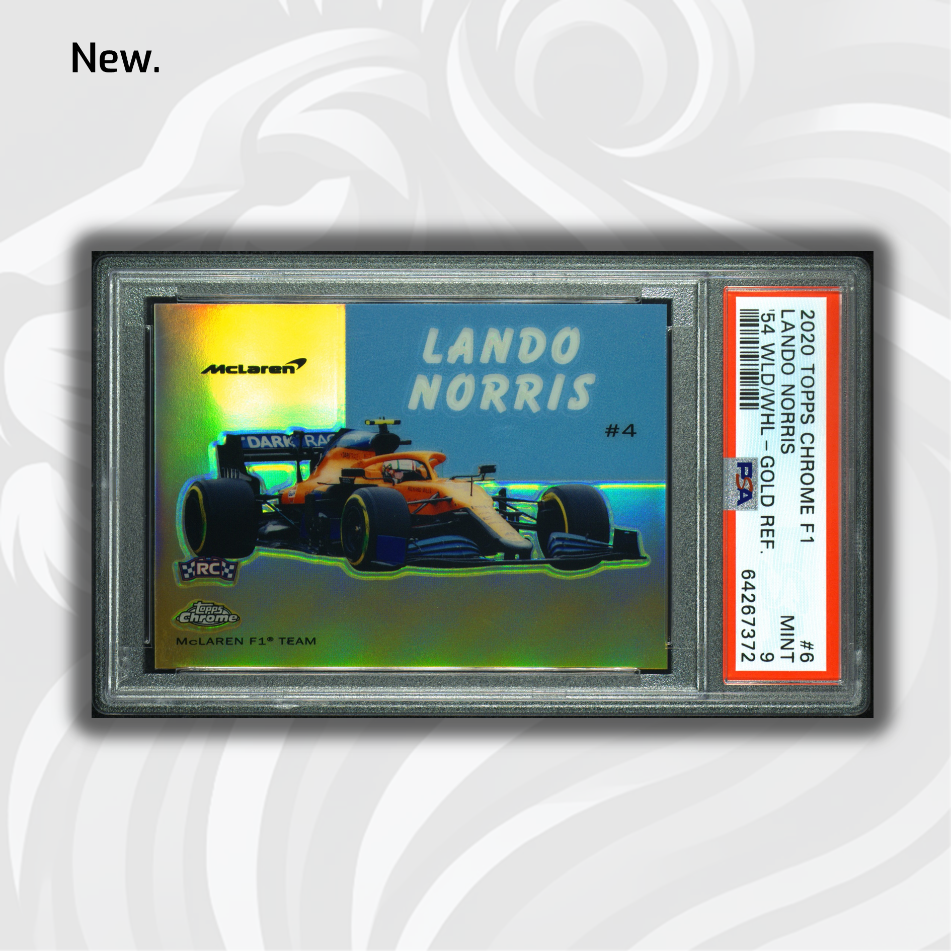 2020 Topps Chrome F1 Lando Norris #54W PSA 9 Gold Rookie Card 11/50 - Perfect for F1 Collectors, Racing Fans, and Sports Memorabilia Enthusiasts